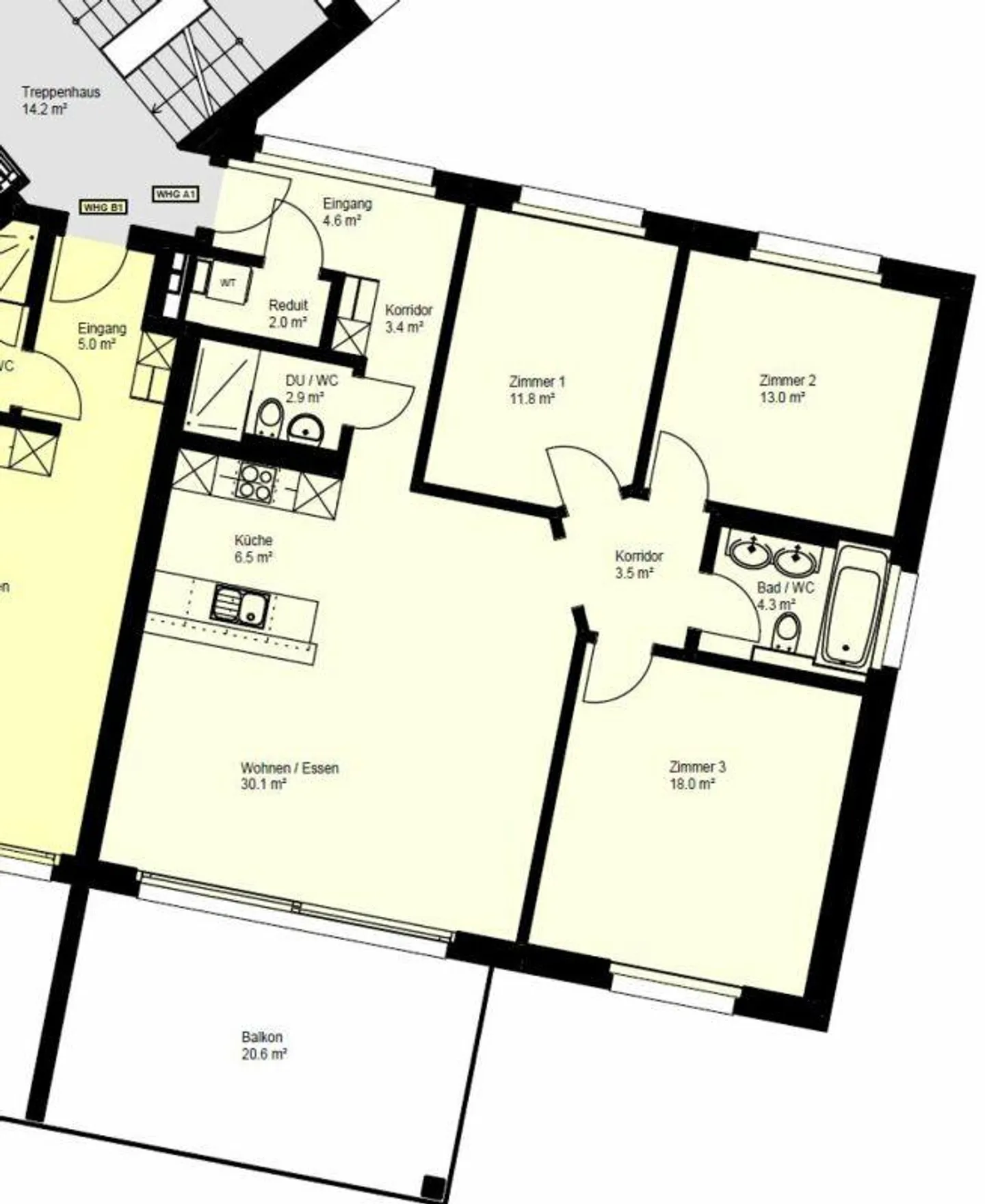 Modern 4.5 room apartment with spacious balcony! - Photo 8 of 9