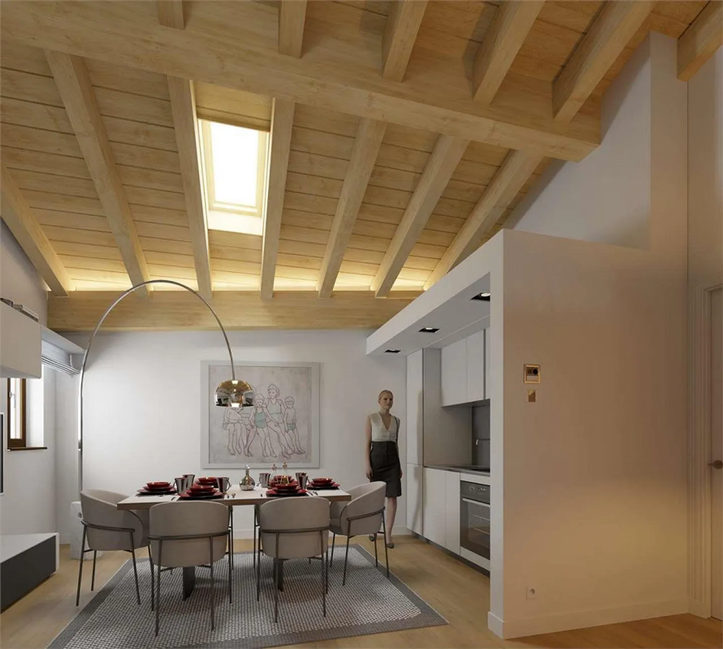 Appartement rénové de 2,5 pièces avec mezzanine dans le cœur de Taverne - Photo 3 sur 6