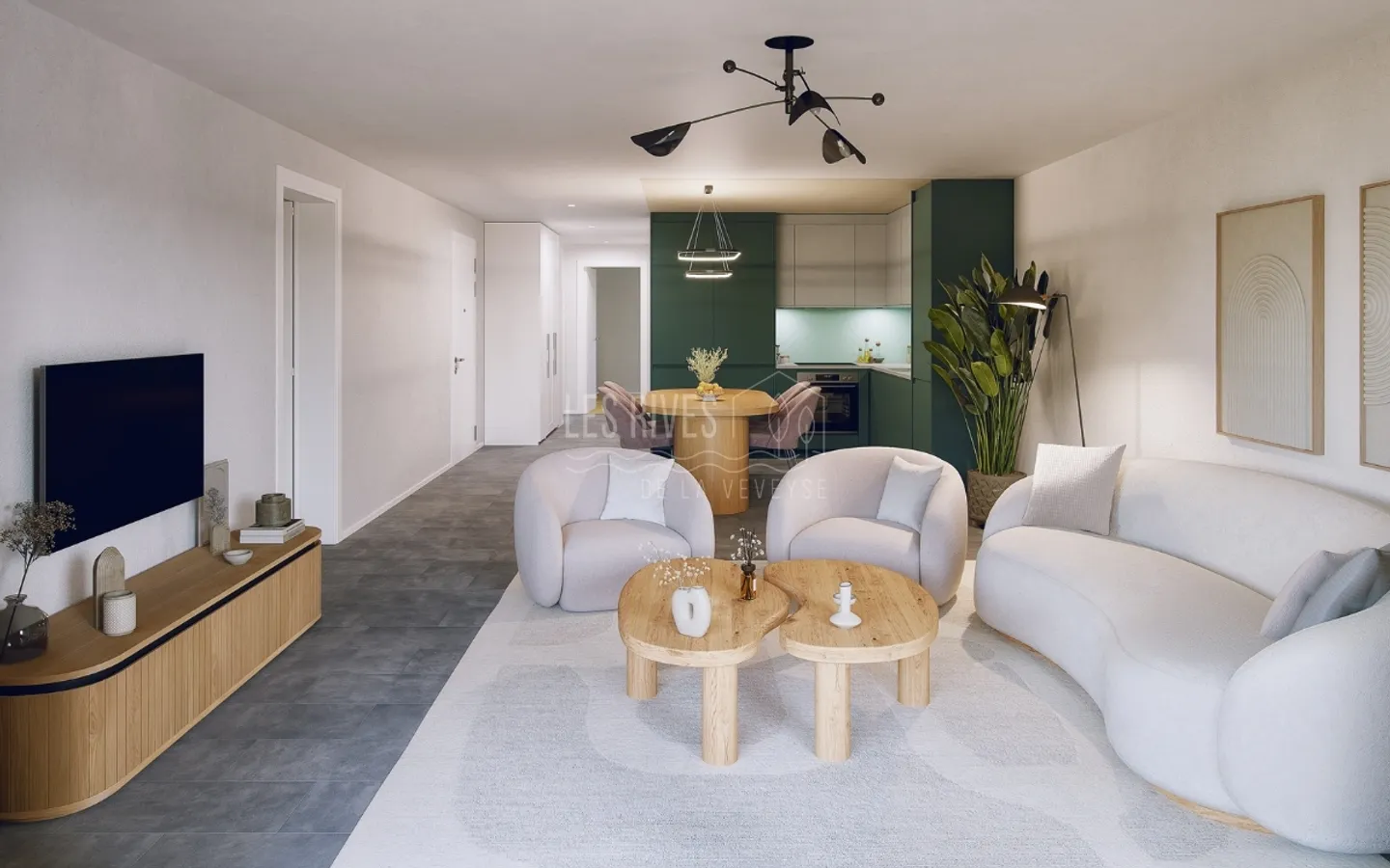 Superbe attique neuf aux Rives de la Veveyse - Photo 3 sur 17