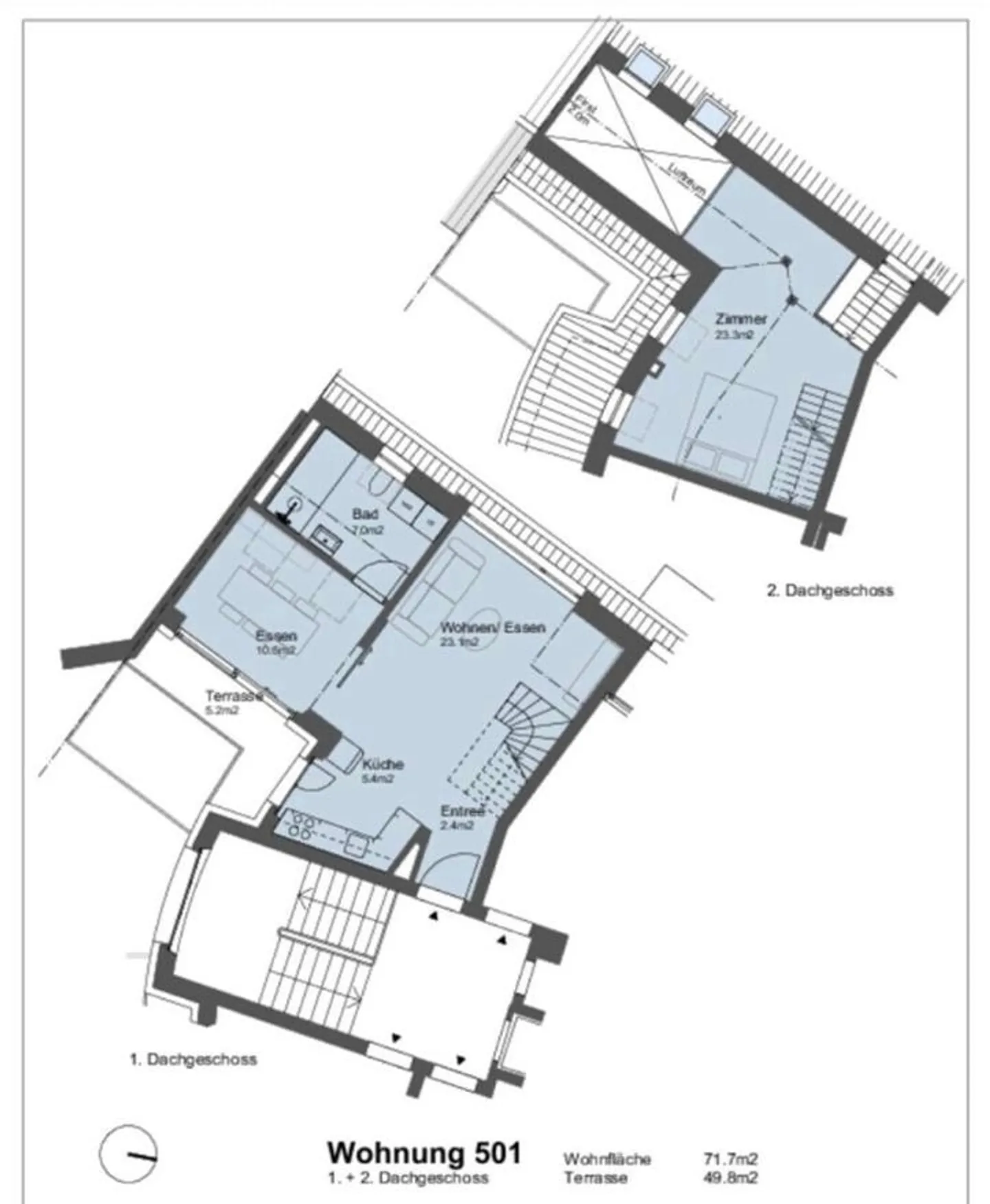 Modernes 3.5-Zimmer-Loft in Zurich - Foto 9 von 10