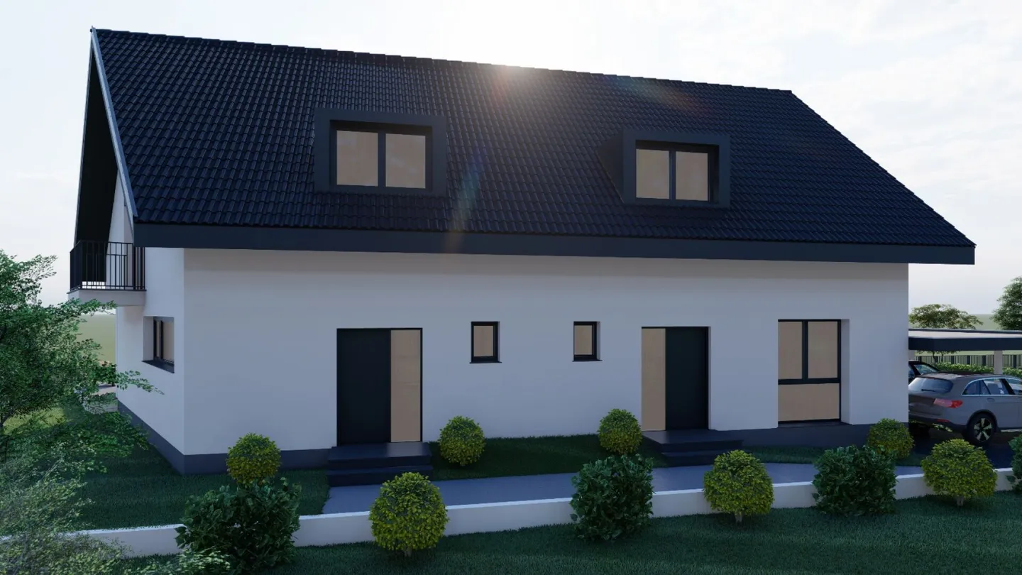Maison familiale semi-détachée moderne de 6,5 pièces en construction dans un emplacement familial - Photo 3 sur 6