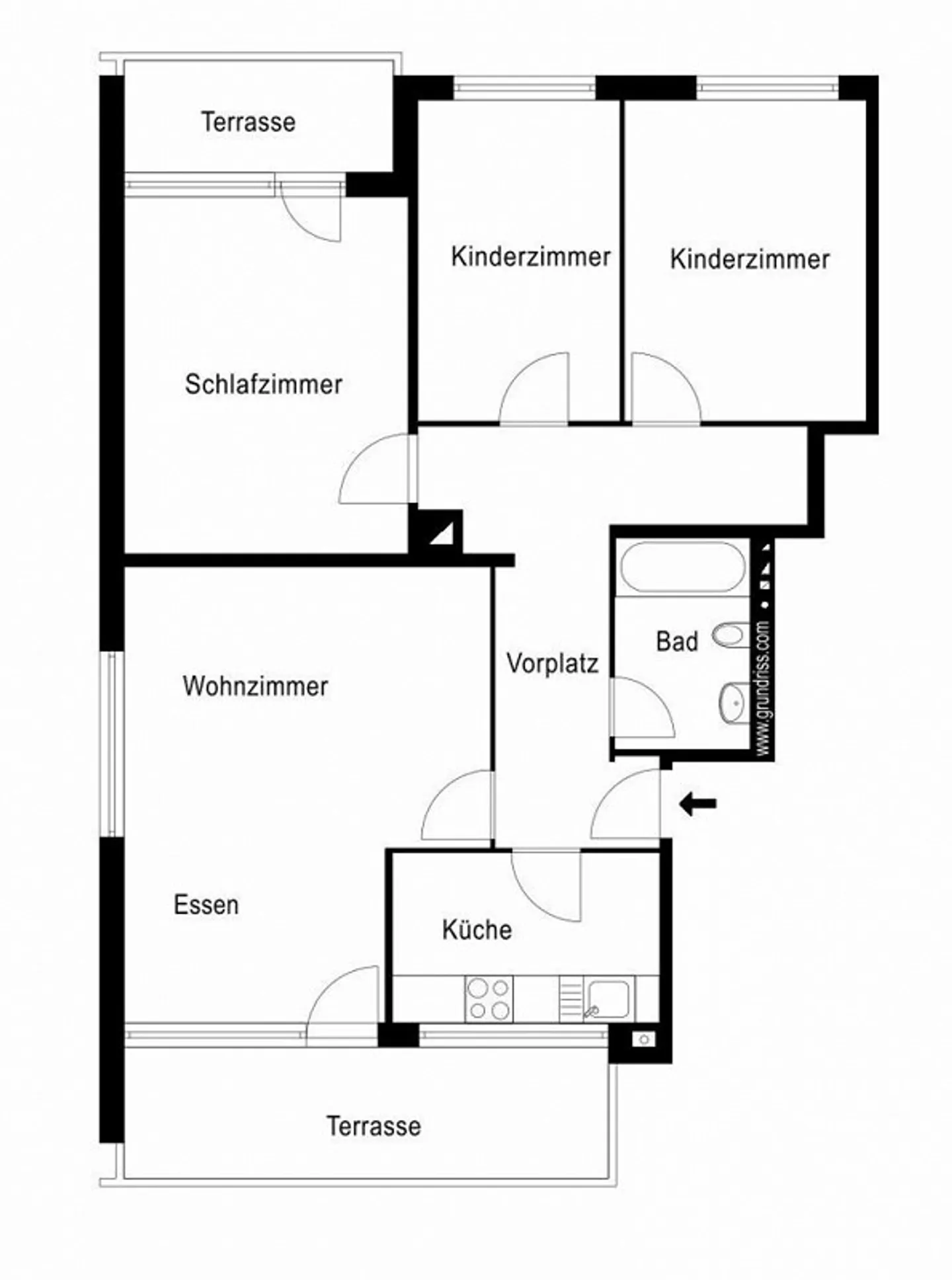 Quietly located 4-room apartment near Hardwald - Photo 7 of 7