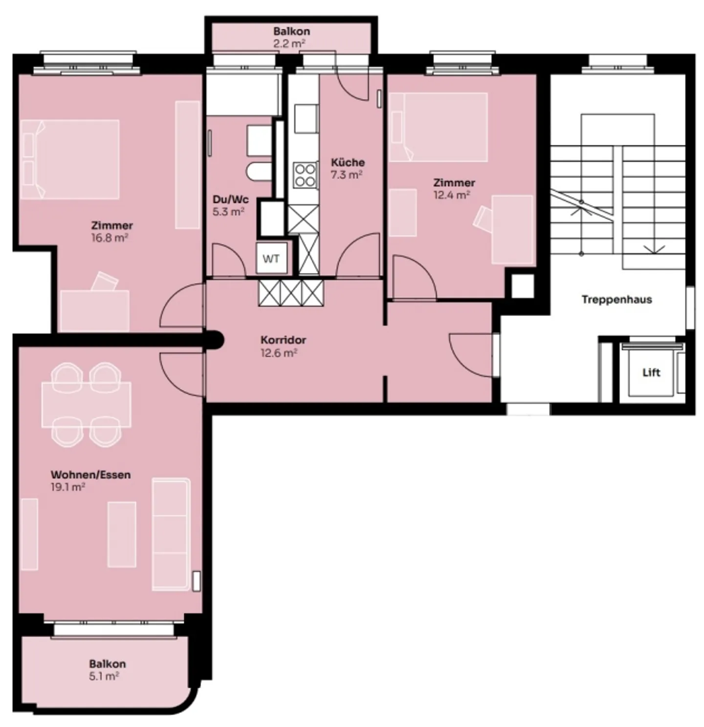 3.5 Room apartment - Photo 2 of 8