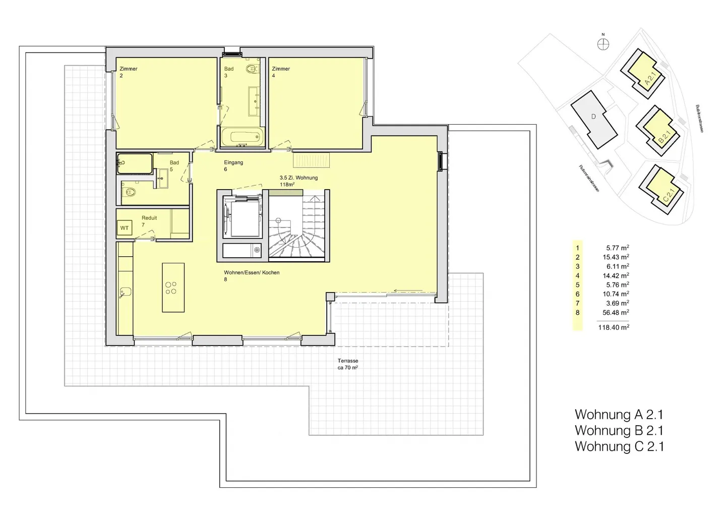 Attico di 3,5 stanze - Foto 9 di 9