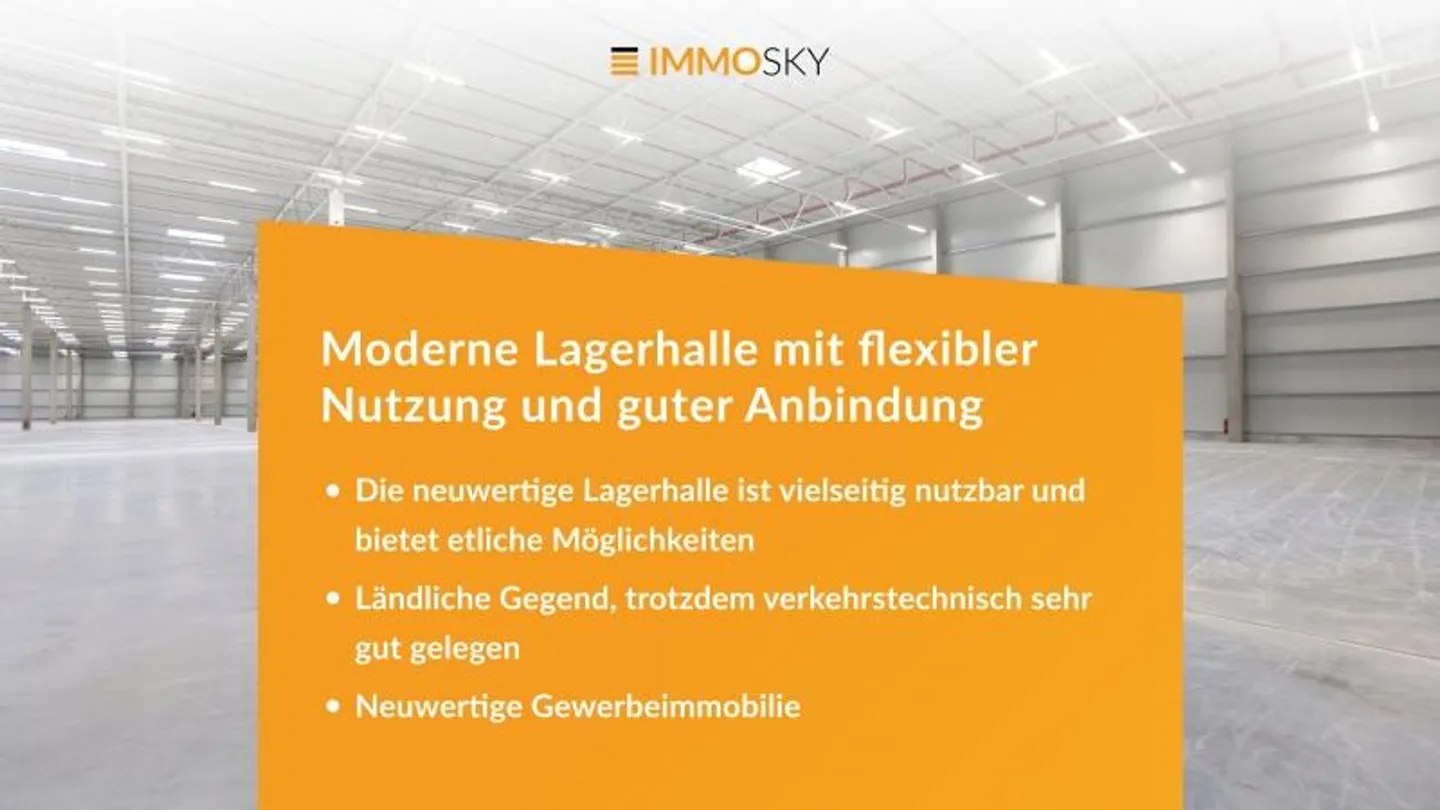«Moderne Lagerhalle mit flexibler Nutzung und guter Anbindung» - Foto 1 von 1