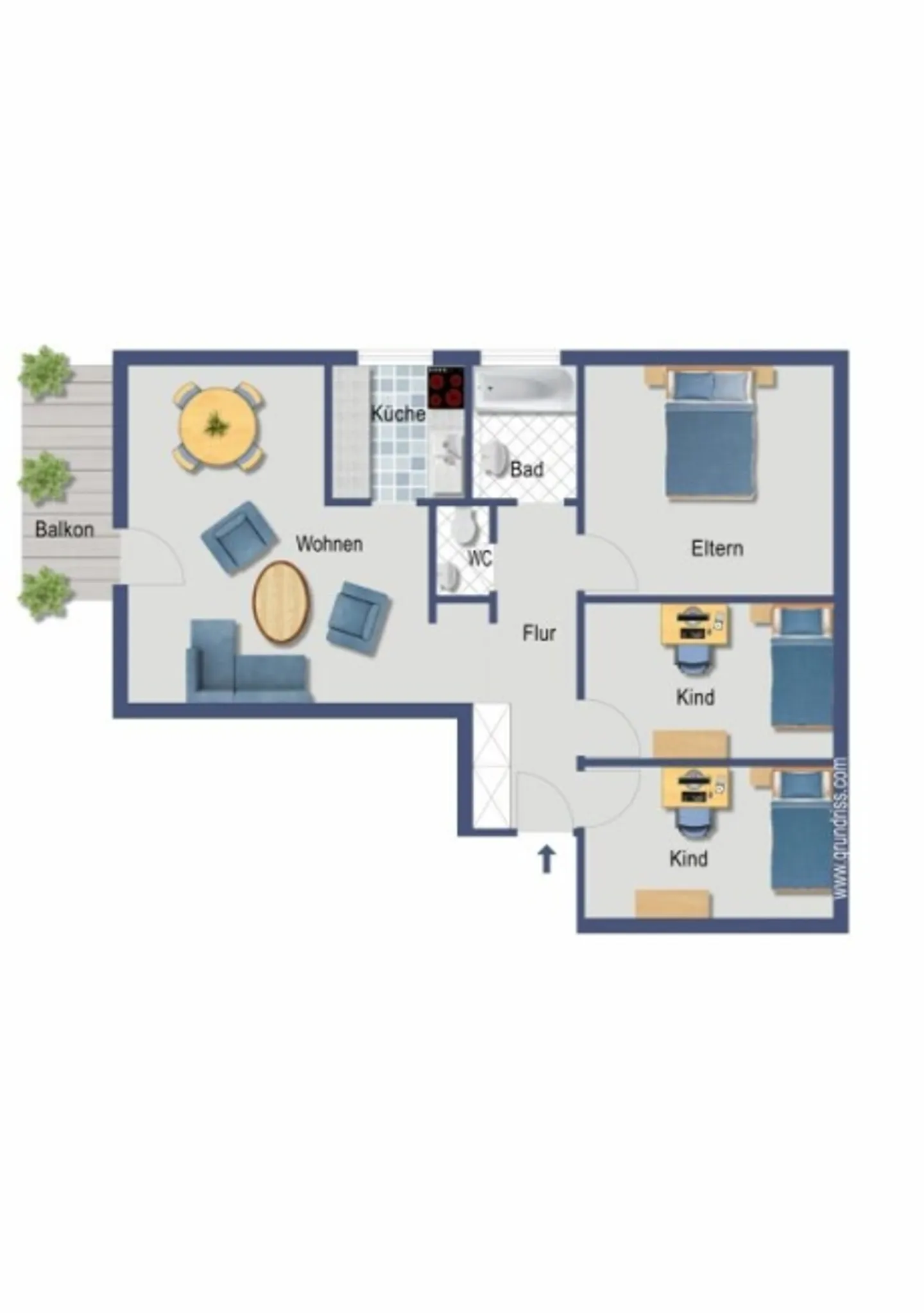 «Charmante 4.5-Zimmerwohnung im Grünen» - Photo 10 sur 10