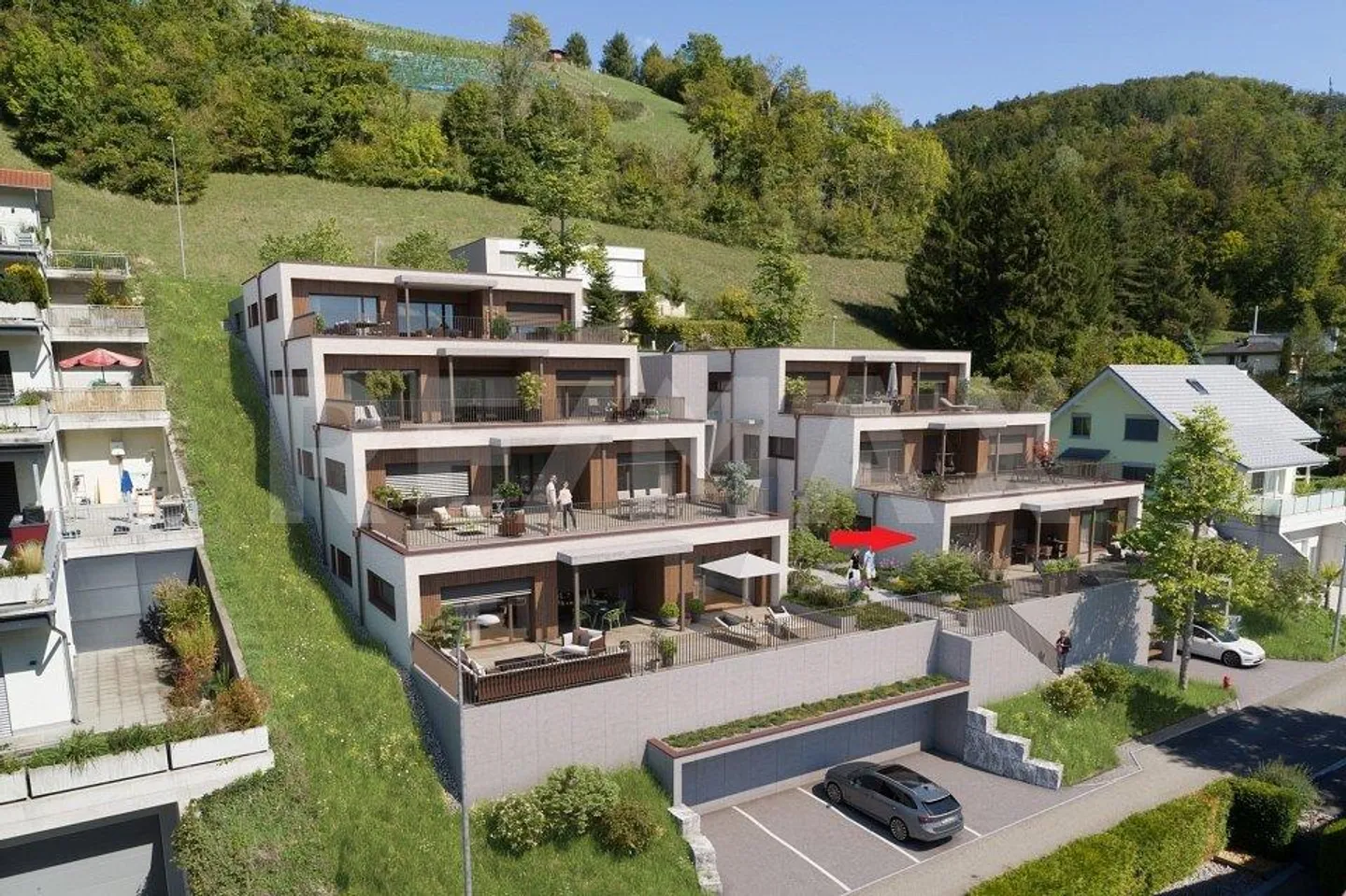 Maison de terrasse élégante en première occupation avec belle vue - Photo 7 sur 12