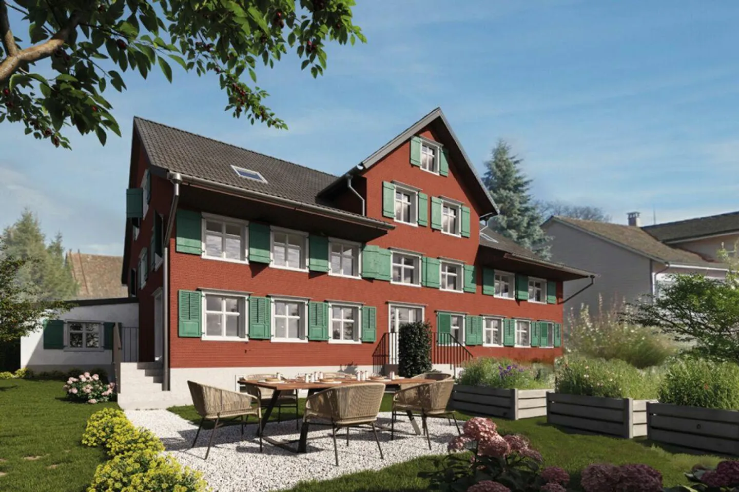 Projet approuvé + terrain + maison à rénover pour 2 maisons individuelles CHF 1'200'000 - Photo 1 sur 6