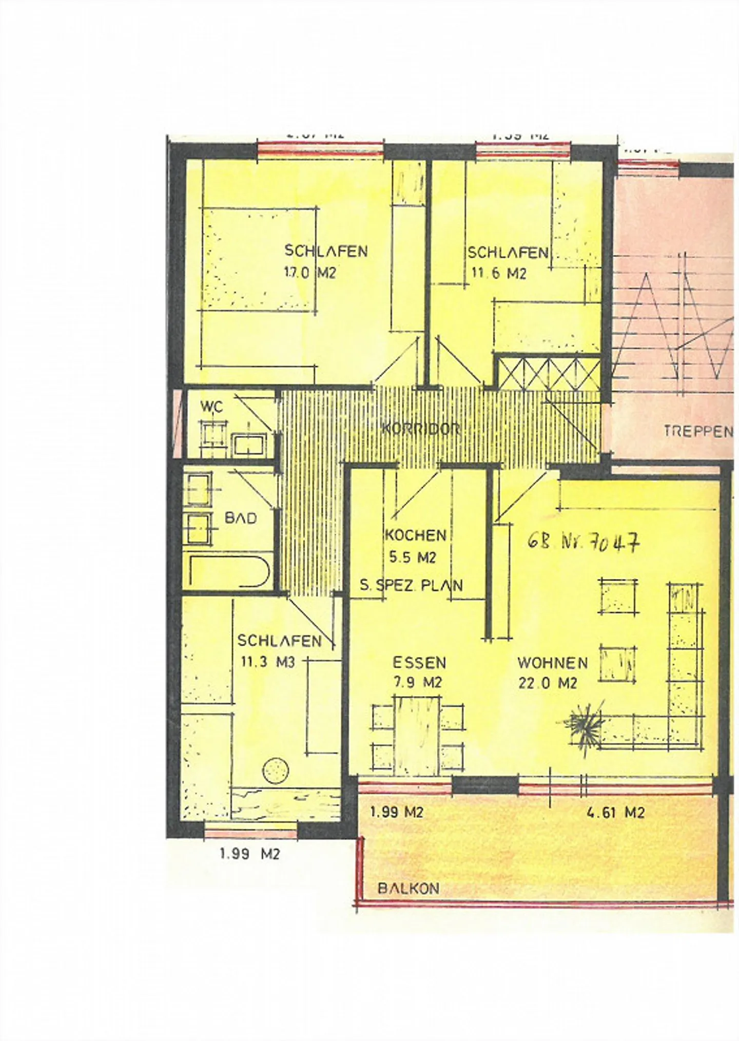 Sanierte 4,5 Zimmerwohnung mit grossem Balkon - Foto 3 von 9