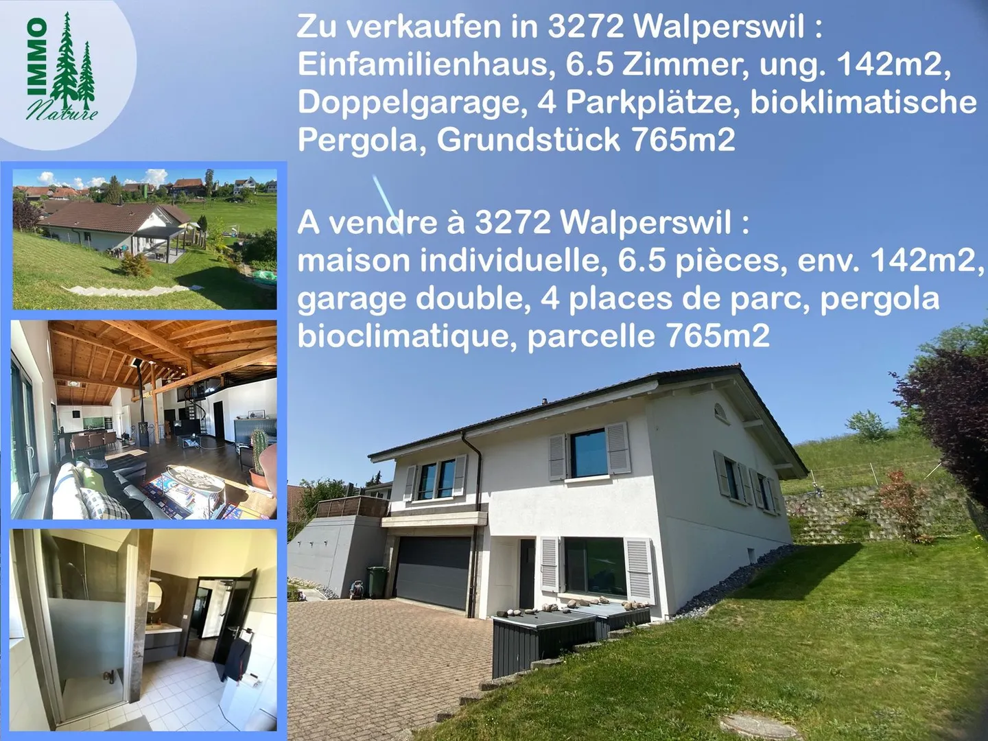 Magnifique maison individuelle rénovée de 6,5 pièces à Walperswil dans un endroit calme. - Photo 1 sur 38