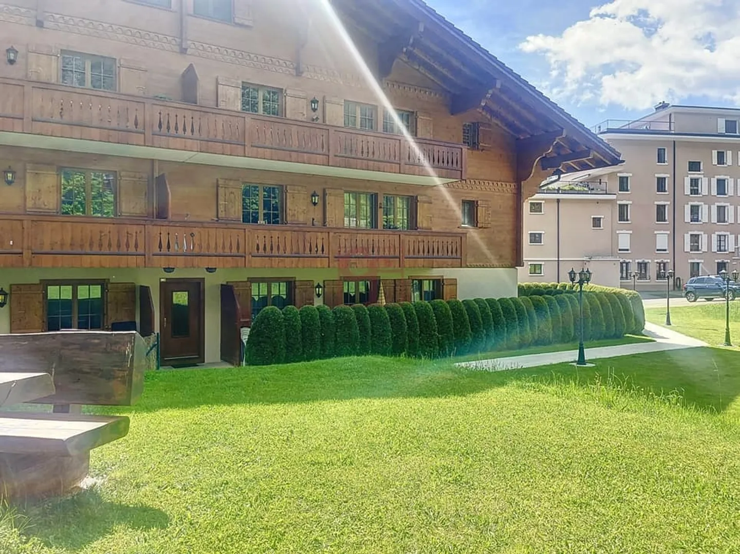 Château-d'Oex - Carino appartamento con 2 stanze al piano giardino con grande terrazza - Foto 9 di 13