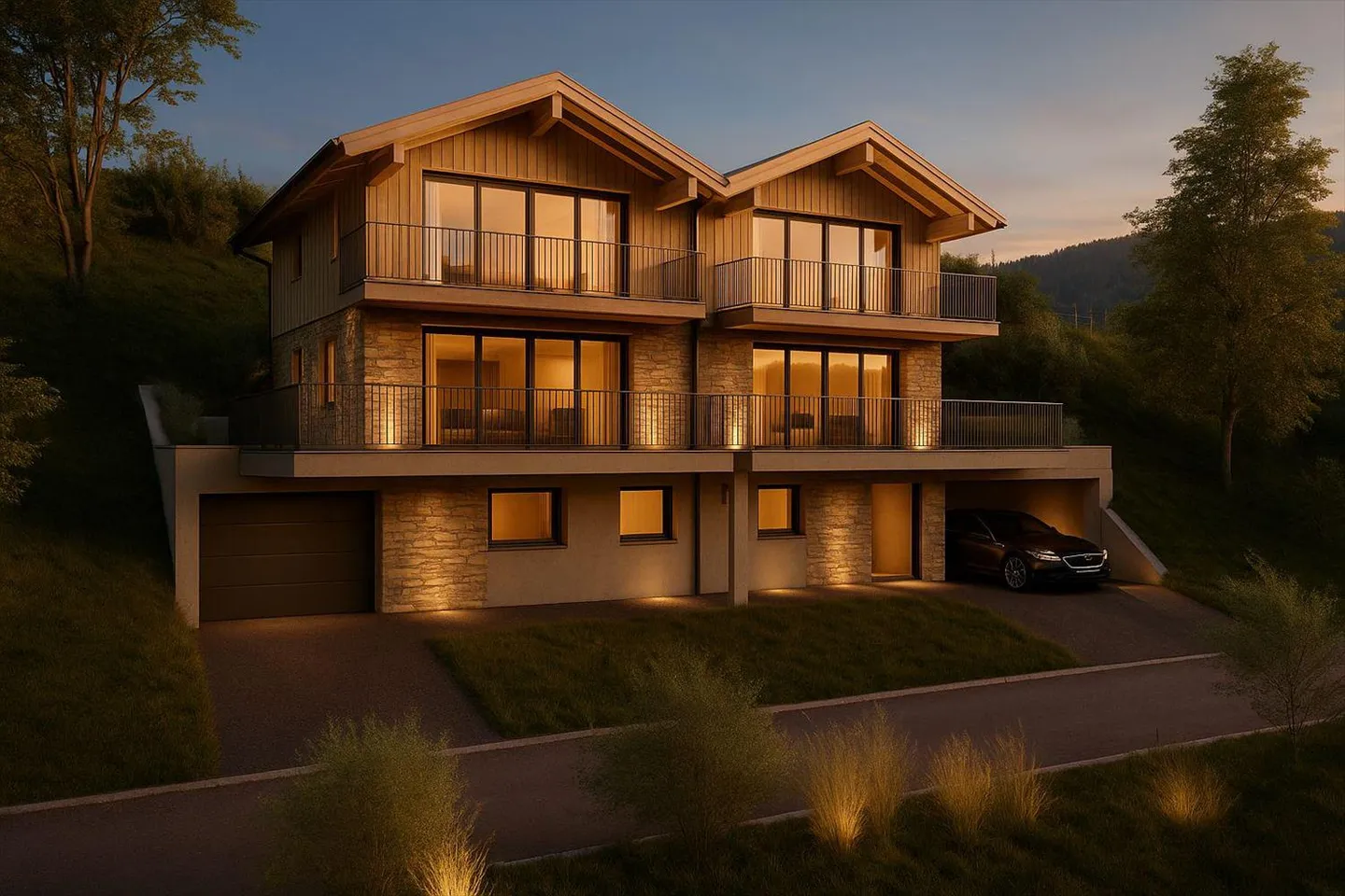 Contemporary semi-detached chalet on plan – 5.5 rooms in Euseigne (Hérémence) - Photo 1 of 11