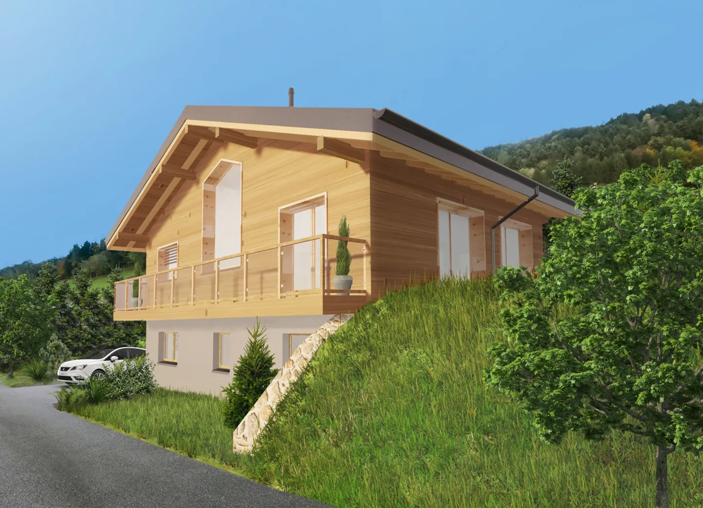 Chalet to be built in Chenarlier (Troistorrents) - Photo 2 of 2