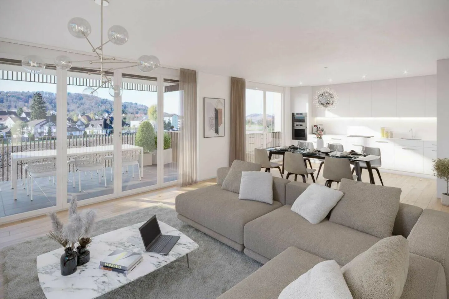 Ihr Rückzugsort am Feldrand: Komfortable 3.5-Zimmer-Wohnung mit Garten - Foto 3 von 6