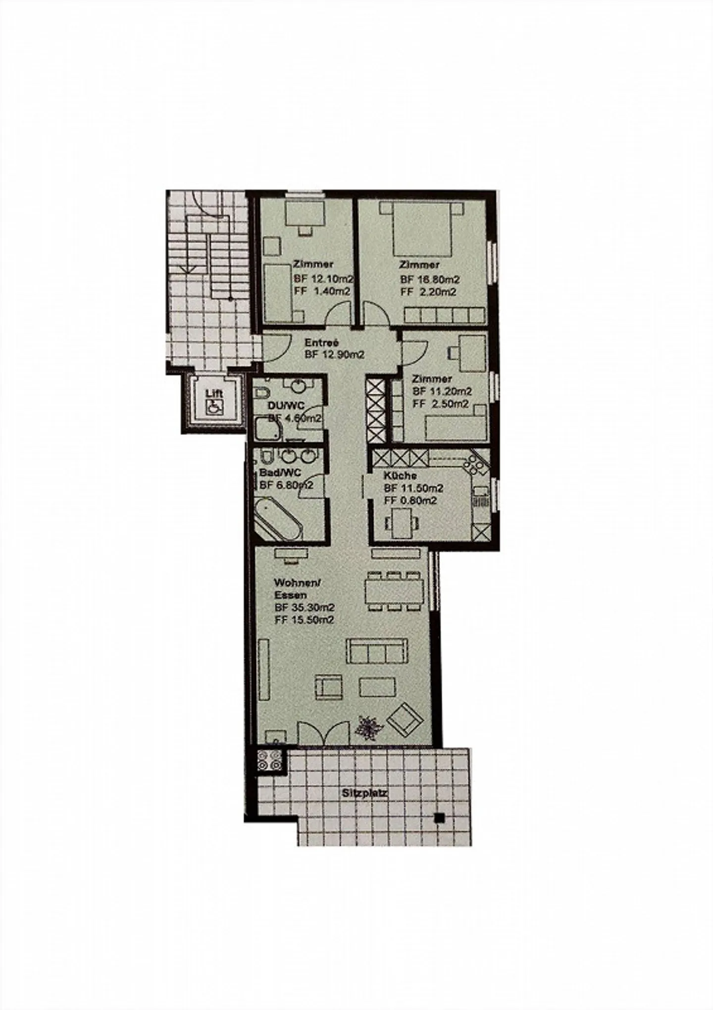 Appartement spacieux de 4½ pièces au rez-de-chaussée avec finition de haute qualité - Photo 15 sur 15