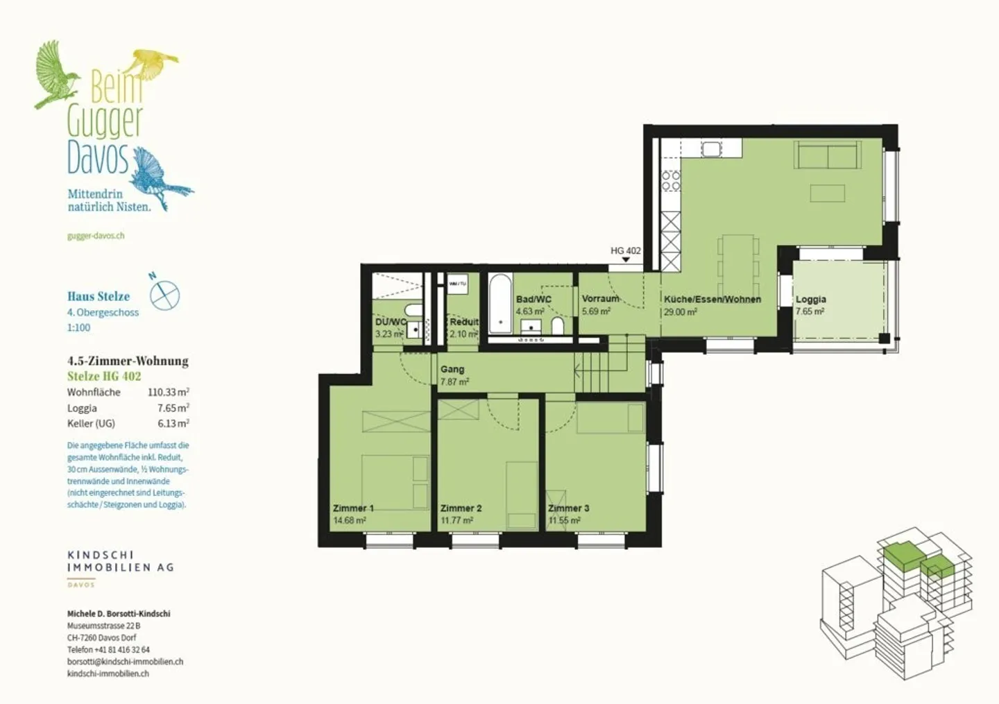4.5-Zimmer-Ferienwohnung in Davos - Photo 5 of 6