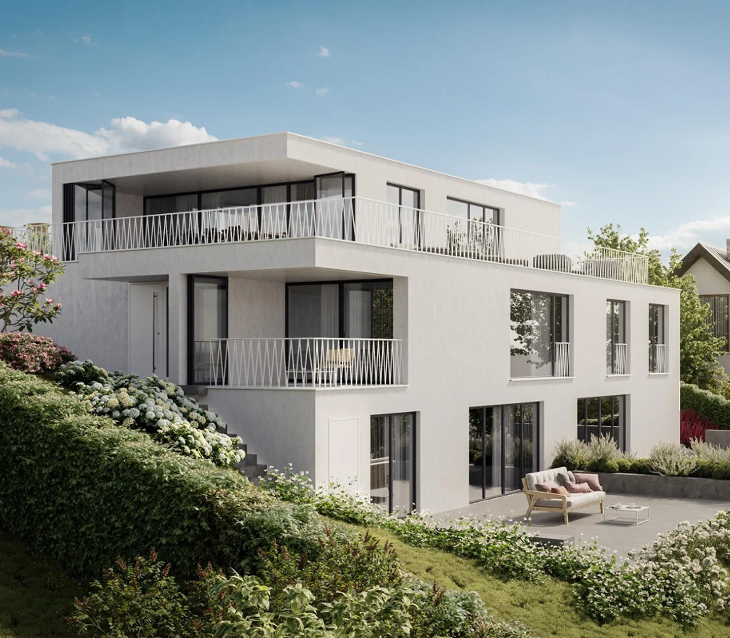 Exclusive 5.5-room semi-detached house with panoramic view in Berikon - Photo 1 of 7