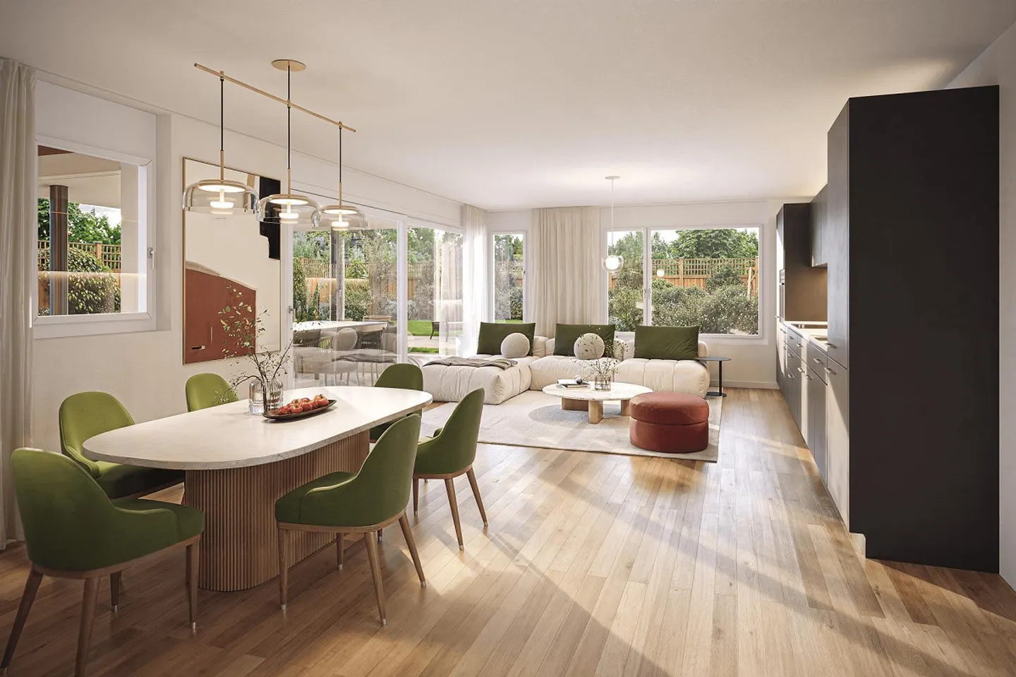 Stylish 3.5-room apartment in the new construction project AFFINO - Photo 2 of 6