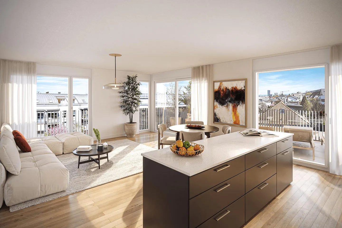 Stylish 3.5-room apartment in the new construction project AFFINO - Photo 3 of 6
