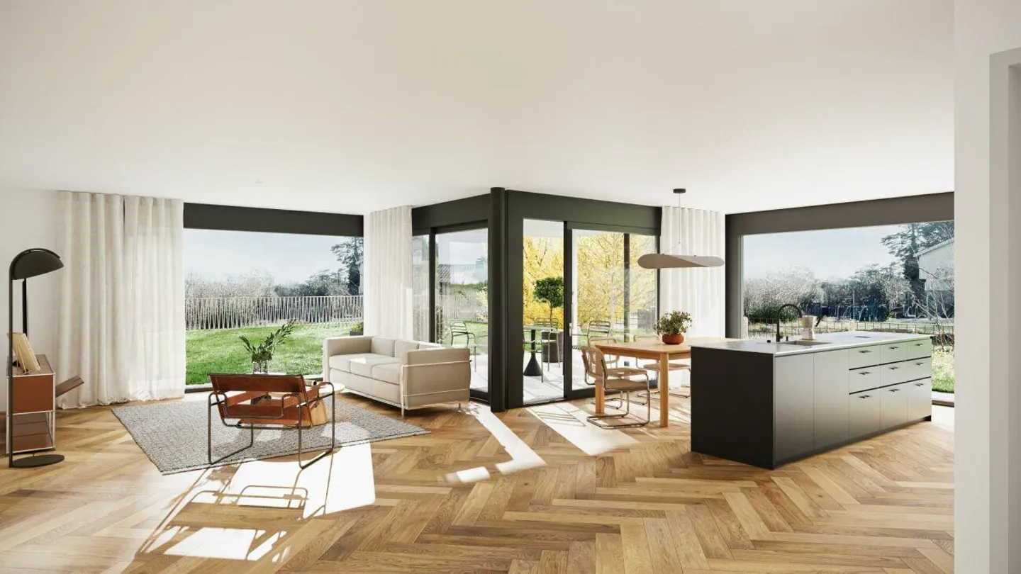Stilvolle Gartenwohnung mit Weitblick - Foto 1 von 6