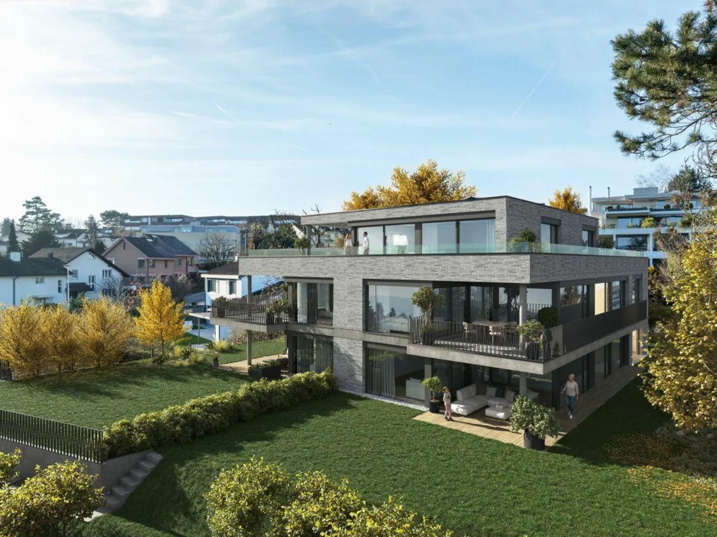 Stilvolle Gartenwohnung mit Weitblick - Foto 3 von 6
