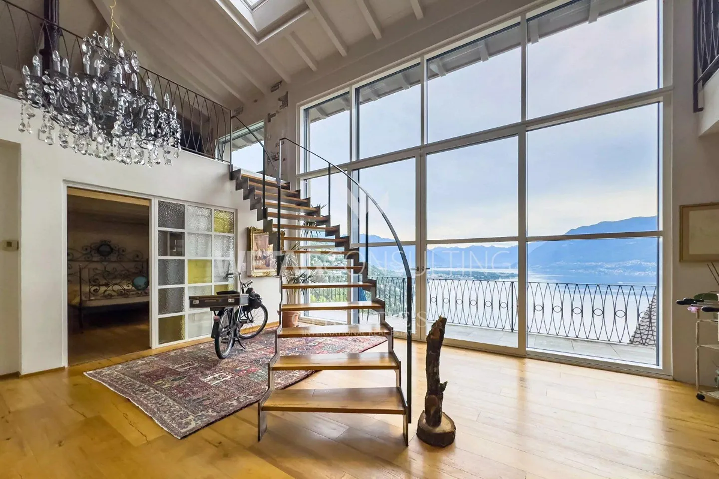 Modern Villa in Loft Style with Lake View & Indoor Pool for Sale in Ronco sopra Ascona - Photo 2 of 13