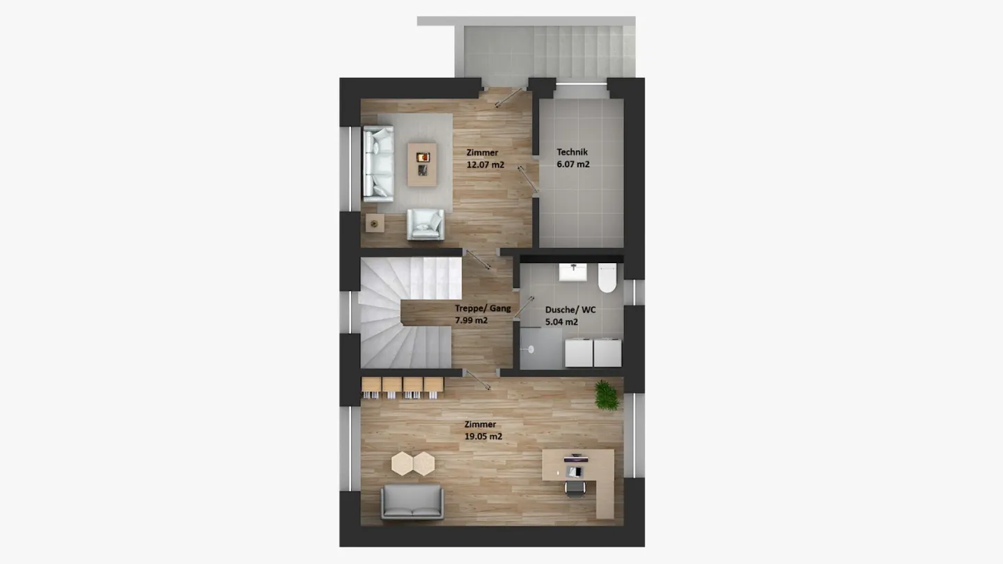 189 m2 Grande Maison Individuelle Neuve, (Maison A), 6.5 Chambres avec Jardin, Studio, 3 Salles de Bain, Carport & Parking - Photo 14 sur 25