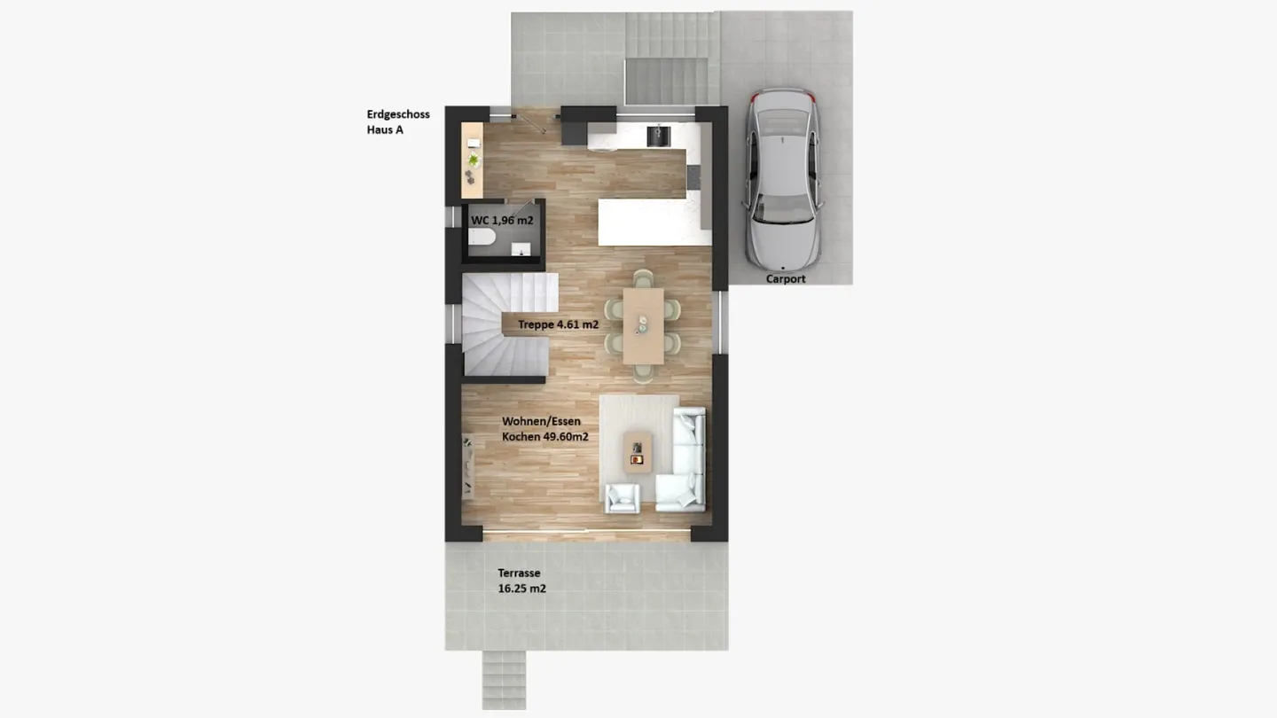 189 m2 Grande Maison Individuelle Neuve, (Maison A), 6.5 Chambres avec Jardin, Studio, 3 Salles de Bain, Carport & Parking - Photo 16 sur 25