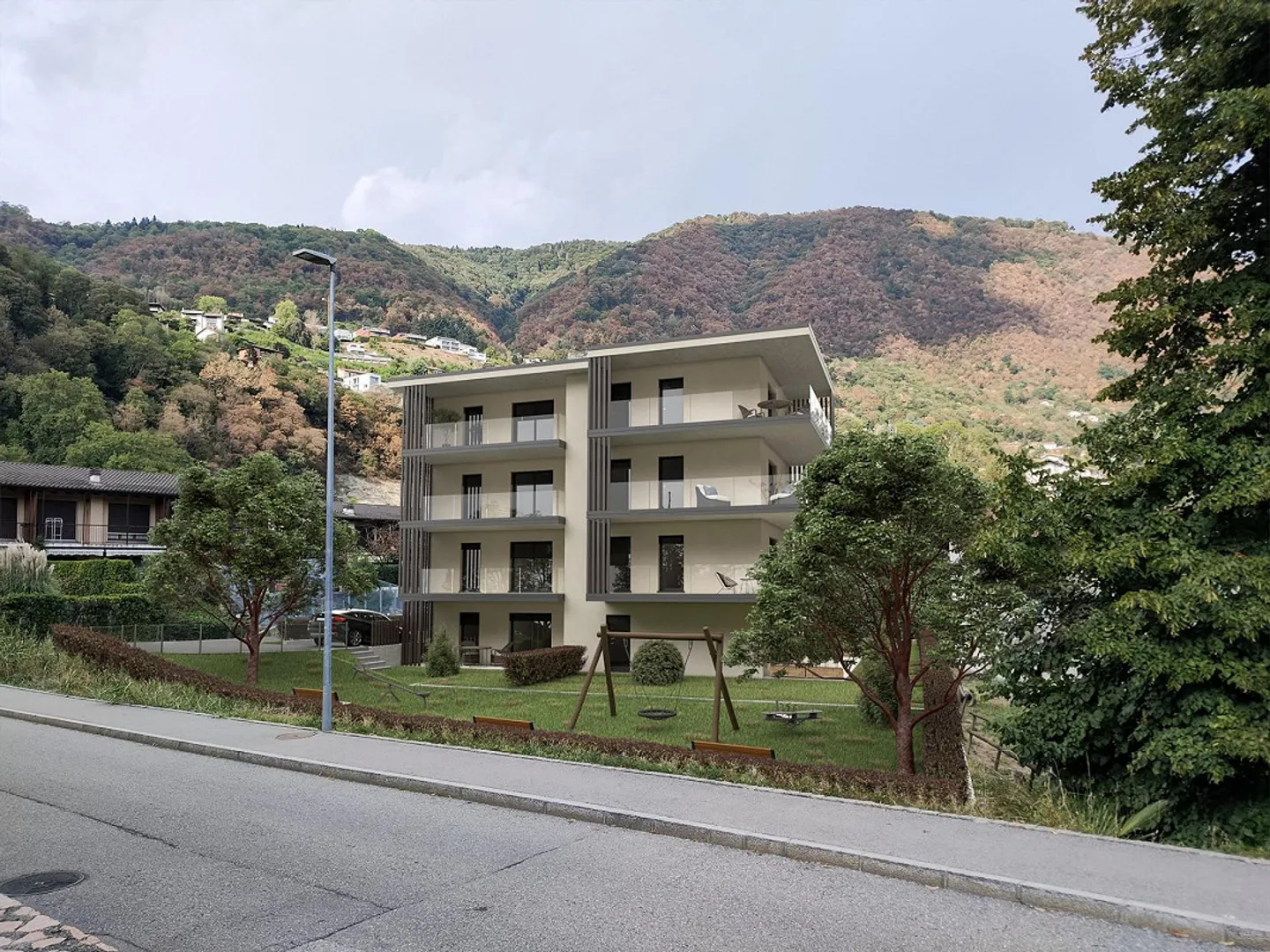 Appartement moderne de 3,5 pièces au dernier étage avec terrasse sur le toit à Vacallo - Photo 6 sur 7