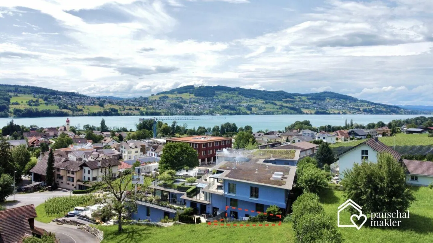 Hallwilersee: Appartamento esclusivo di 4,5 stanze con grande terrazza giardino, panorama e molta privacy - Foto 10 di 14