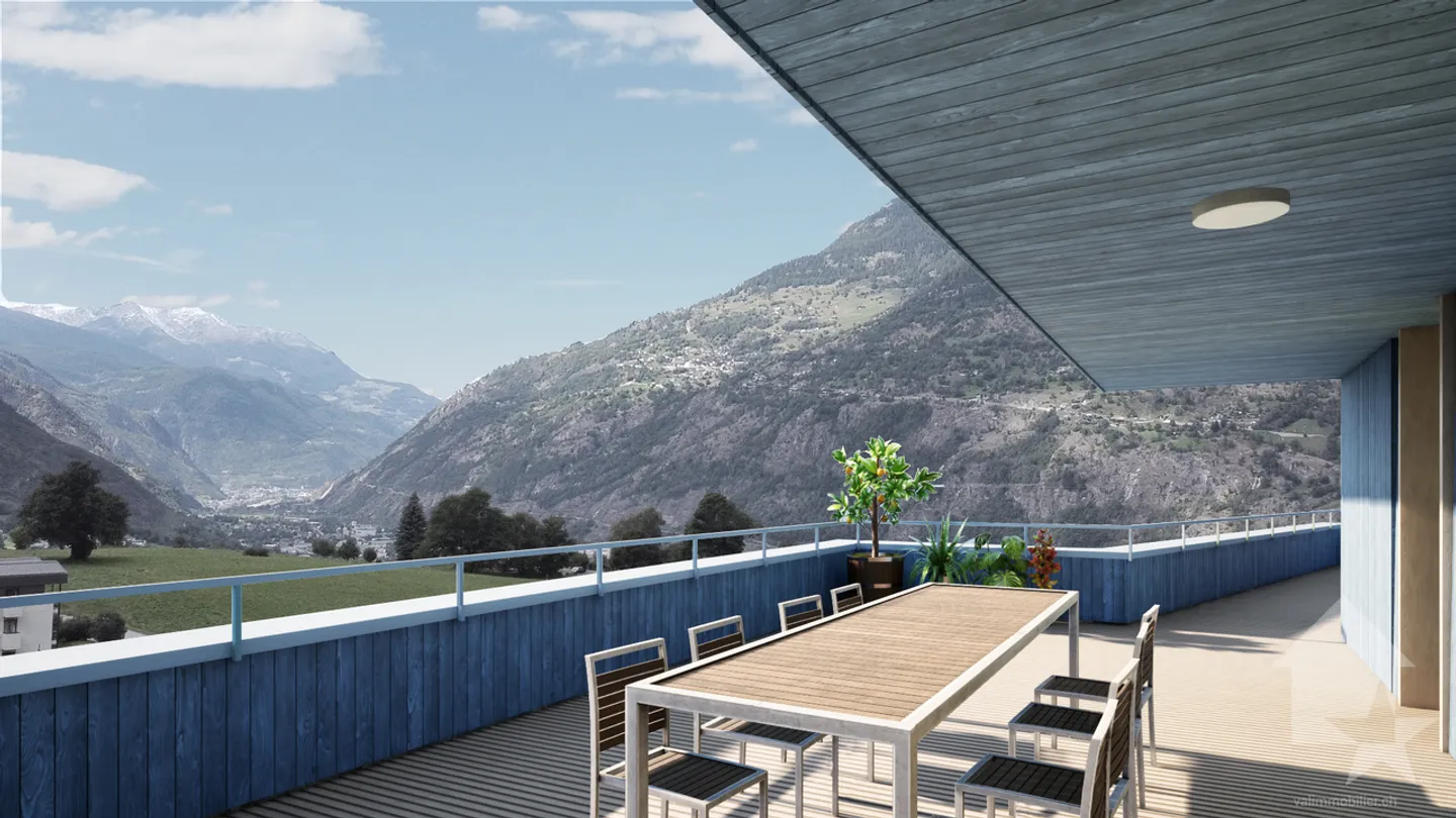 5.5-Zimmer-Wohnung in Ried-Brig kaufen - stilvolle Architektur und moderner Komfort als Zweitwohnsitz - Foto 1 von 3