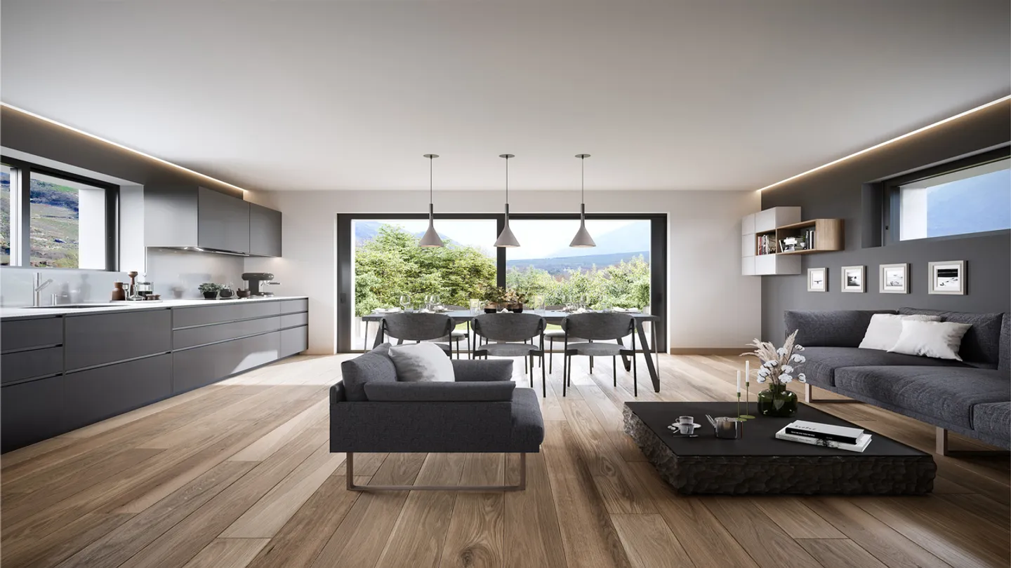 SPLENDIDO APPARTAMENTO 4.5 STANZE CON GIARDINO PRIVATO A SALQUENEN - Foto 2 di 4