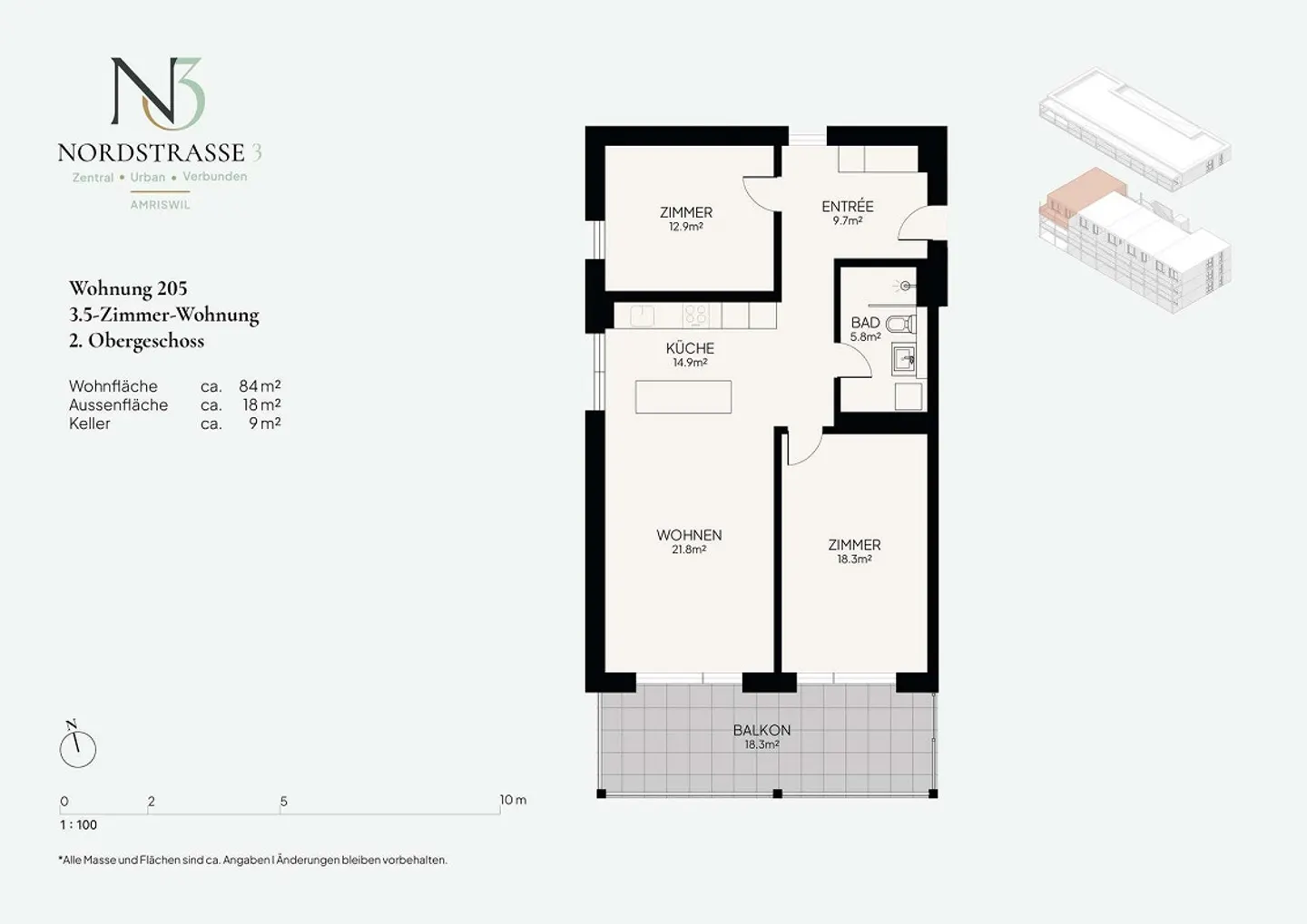Nordstrasse 3 - Appartements de location de haute qualité au cœur d'Amriswil - Photo 7 sur 7