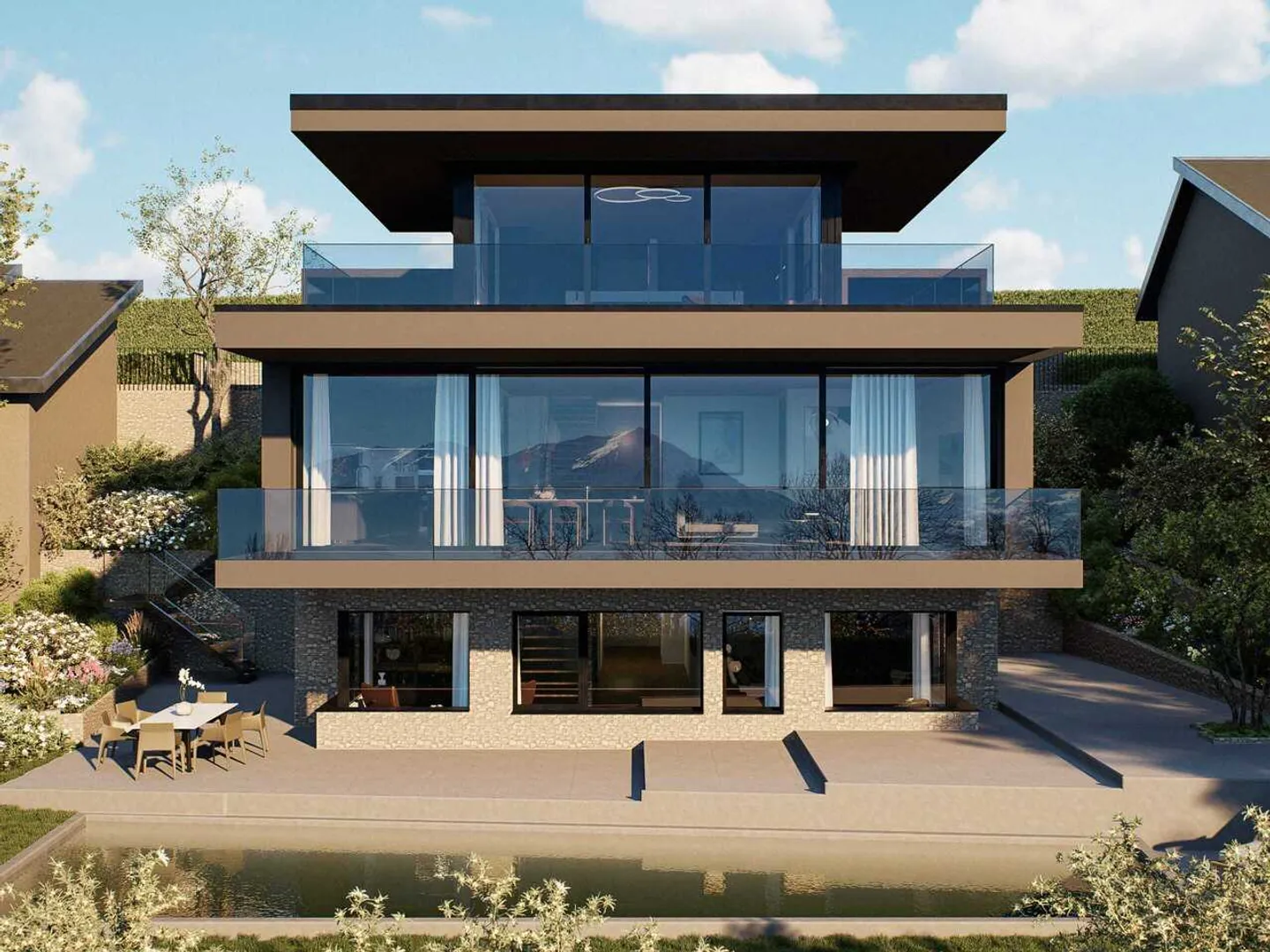 6.5-Room Villa with Panoramic View & Pool in Hünibach - Photo 2 of 13