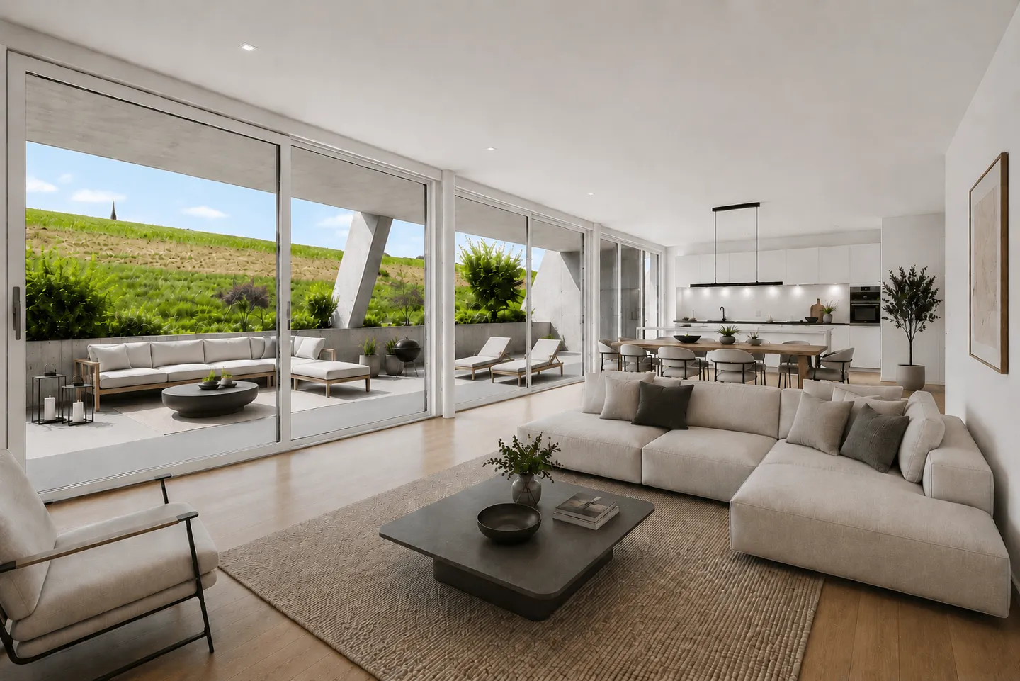 Appartement moderne et lumineux de 5,5 pièces avec une terrasse de 35,5 m² - Photo 2 sur 13