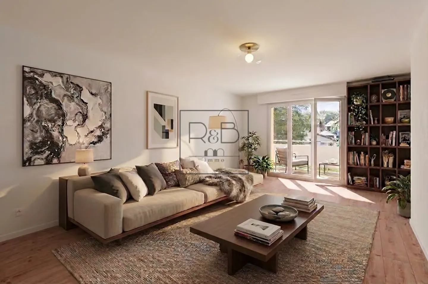 Bright 3.5-room apartment with balcony in Farvagny - Photo 2 of 10