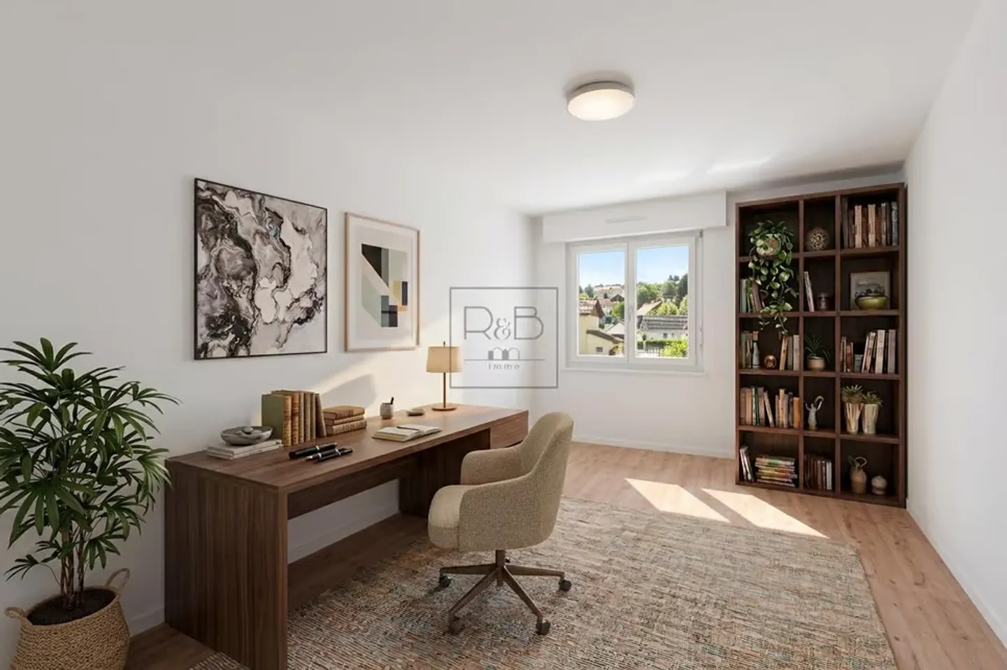 Bright 3.5-room apartment with balcony in Farvagny - Photo 4 of 10