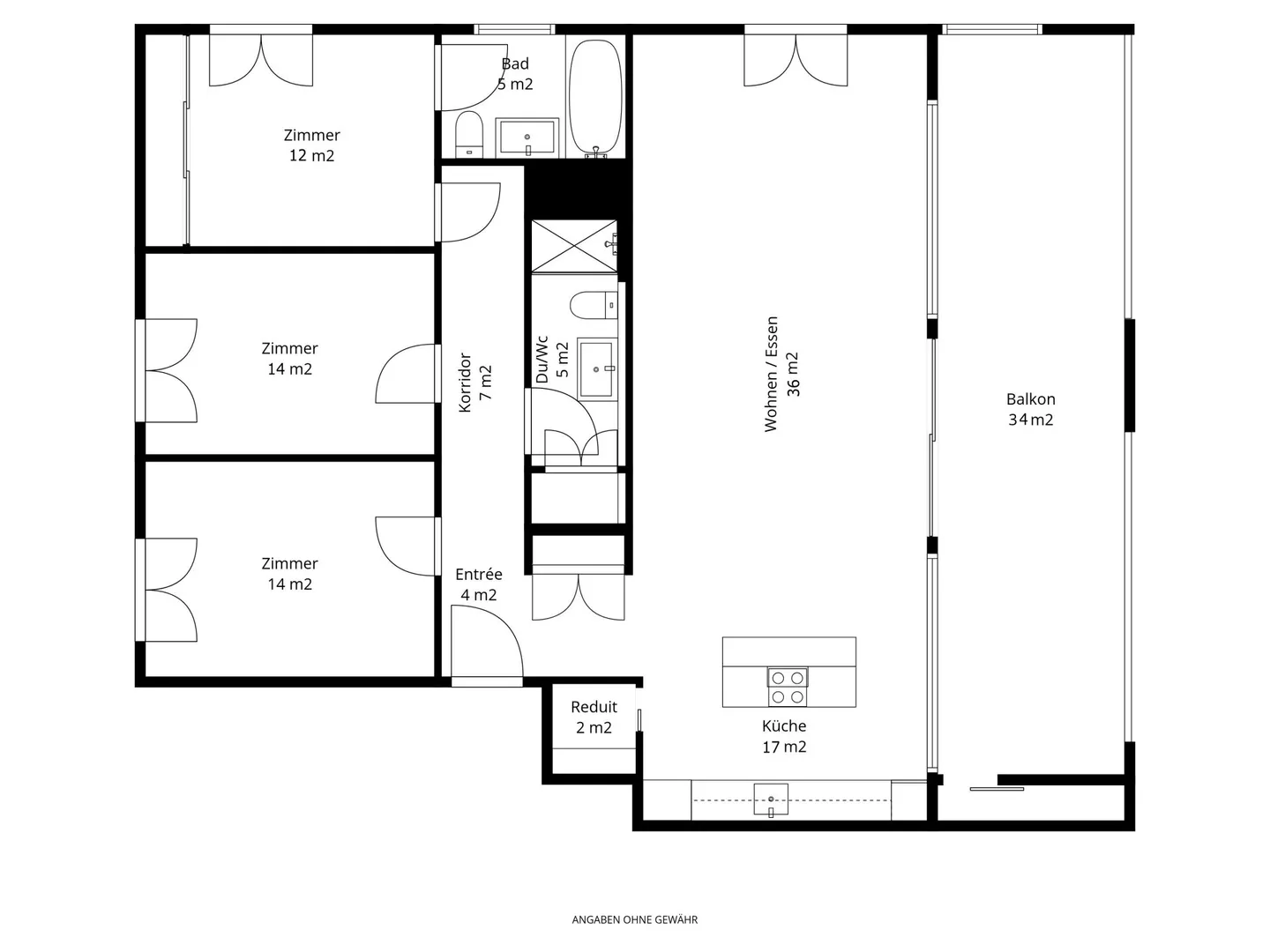 Appartement 4.5 pièces avec un impressionnant espace extérieur et panorama sur les montagnes - Photo 13 sur 13