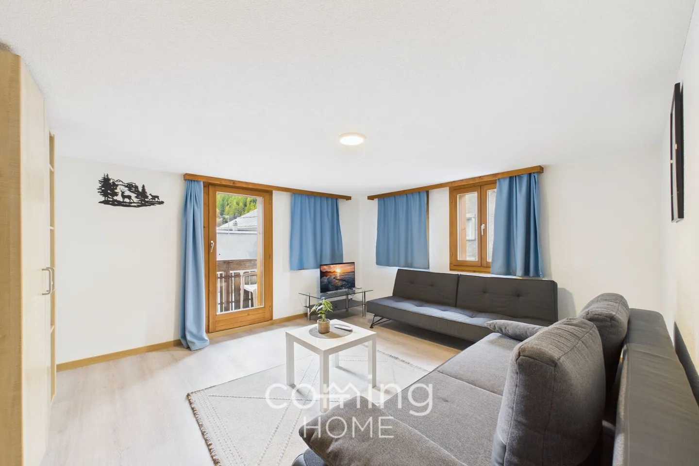 Sunny 3.5-room apartment in the heart of Saas-Grund with a view of the surrounding mountains - Photo 1 of 13