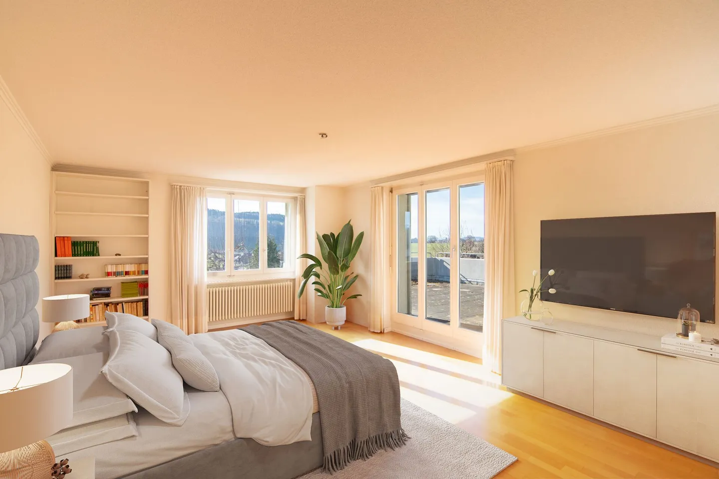 Spacious 6-Room Double Family House with Country House Character and Sunny Garden in Quiet Location near Bern. - Photo 12 of 32