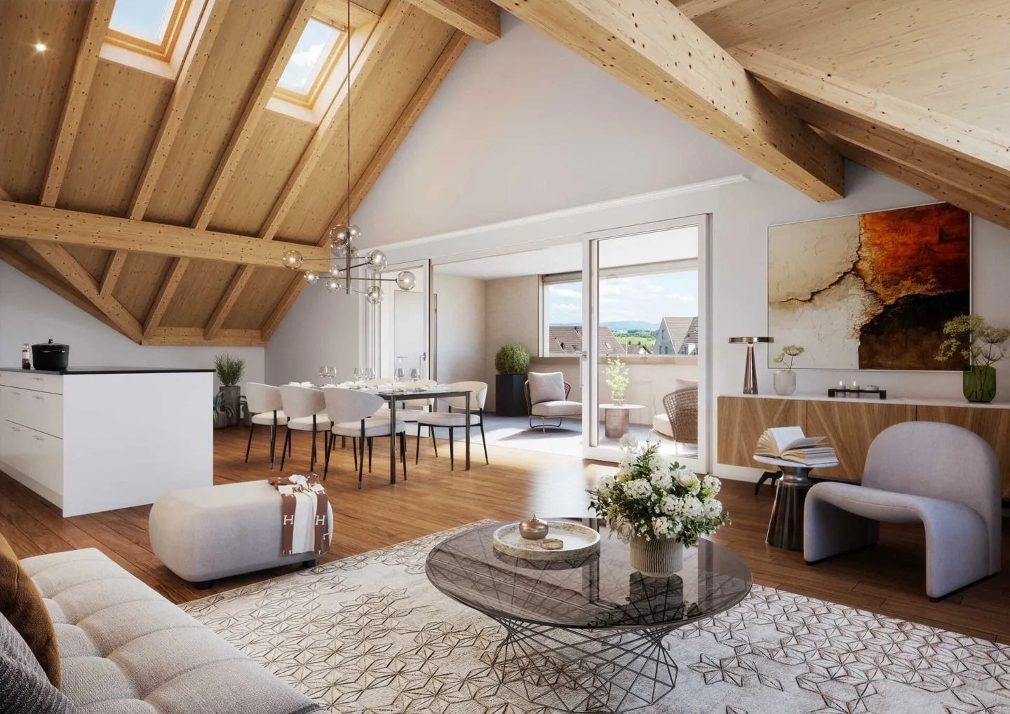 Appartamento mansardato di 4 1/2 stanze con loggia e soffitta - Foto 8 di 11