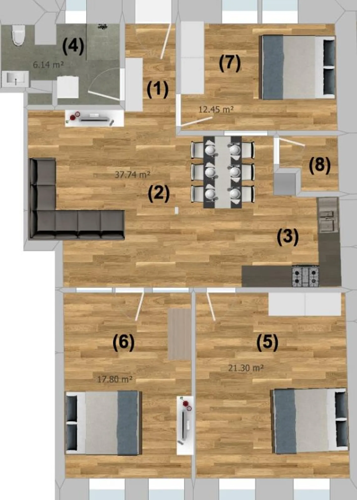 Charmante 4.5-Zimmer-Wohnung - Foto 1 von 1