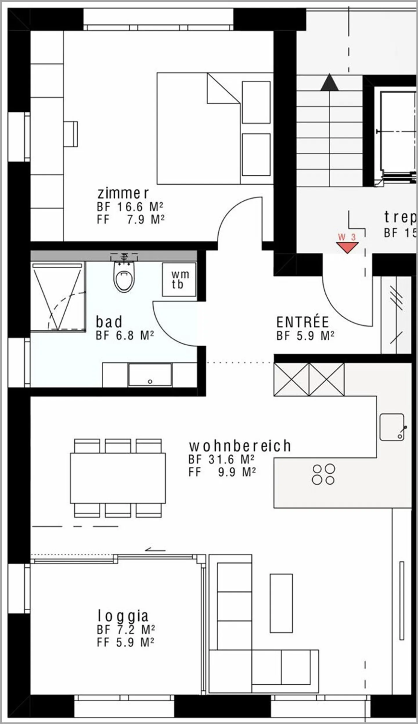 «Exklusiv Wohnen auf 60m2 plus Loggia!» - Foto 5 von 5