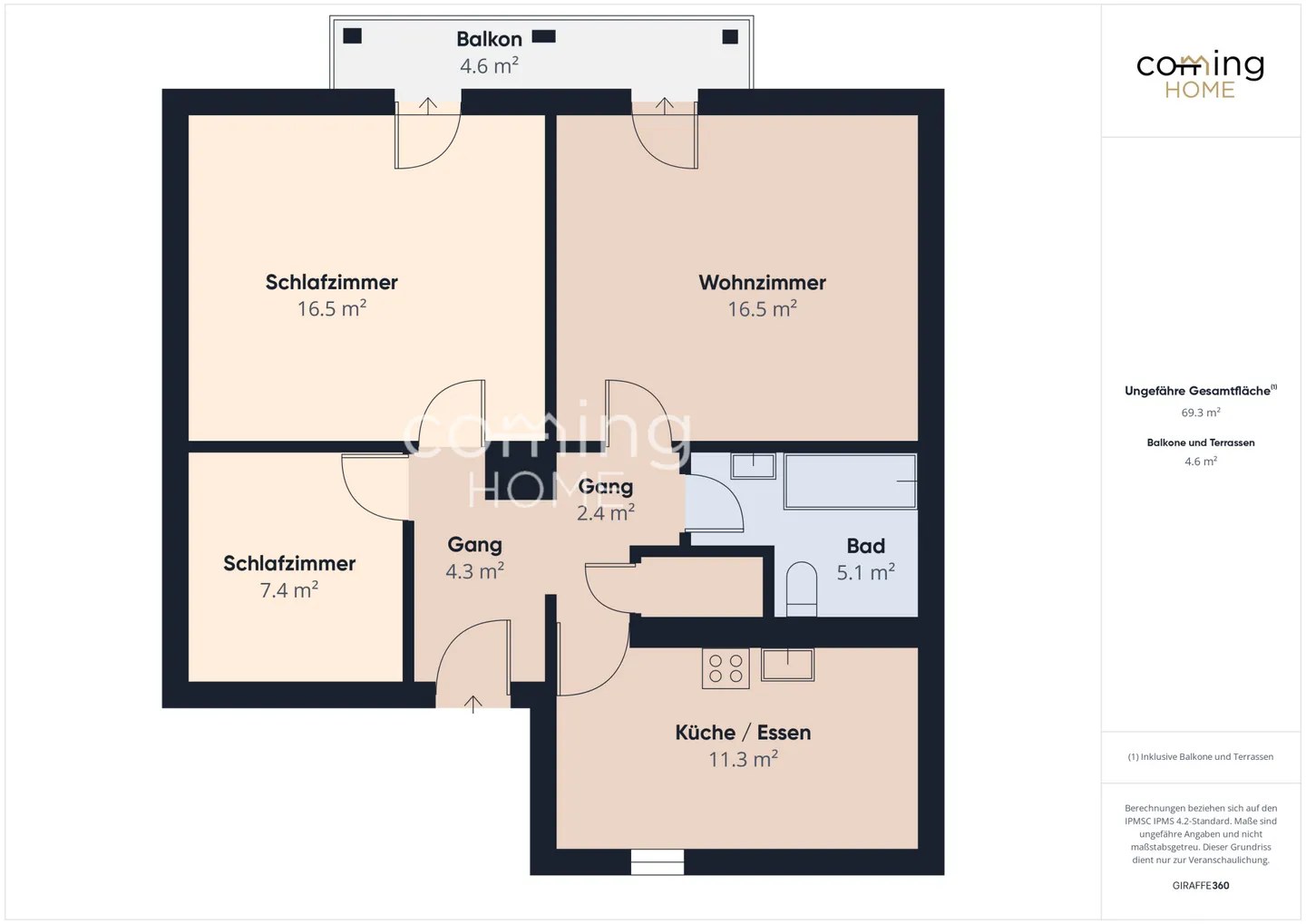 Appartement mansardé de 3,5 pièces à Saas-Grund - ensoleillé, central et avec panorama alpin - Photo 12 sur 12