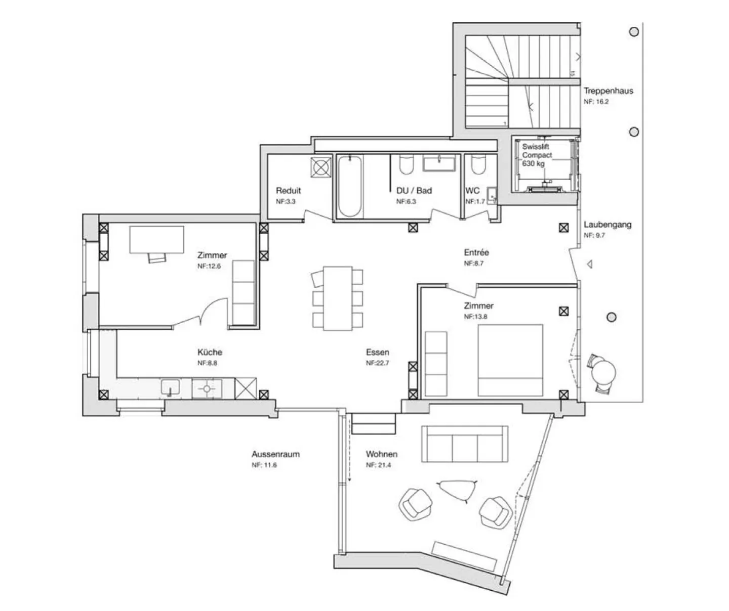 Termen - Nuova costruzione/Prima occupazione - Appartamento di 3,5 locali in affitto - Foto 1 di 2