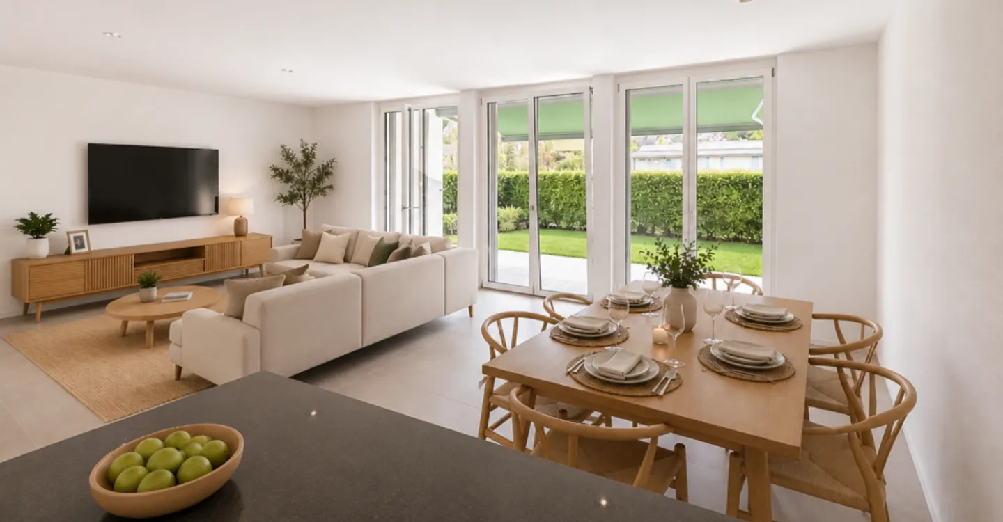 Geräumige und helle Duplexwohnung mit Terrasse und privatem Garten - Foto 2 von 10