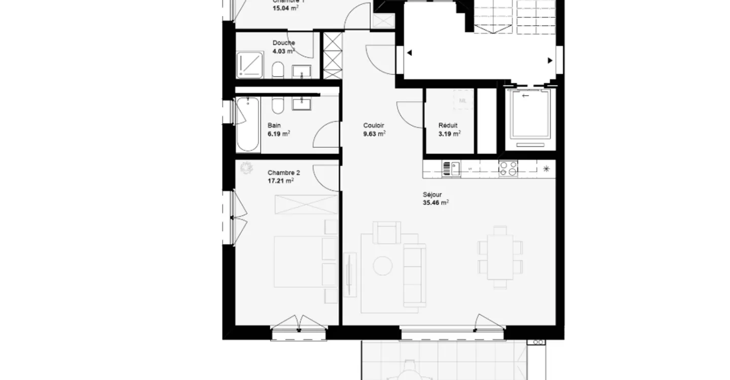 Large 3.5-room apartment with storage - Photo 1 of 1