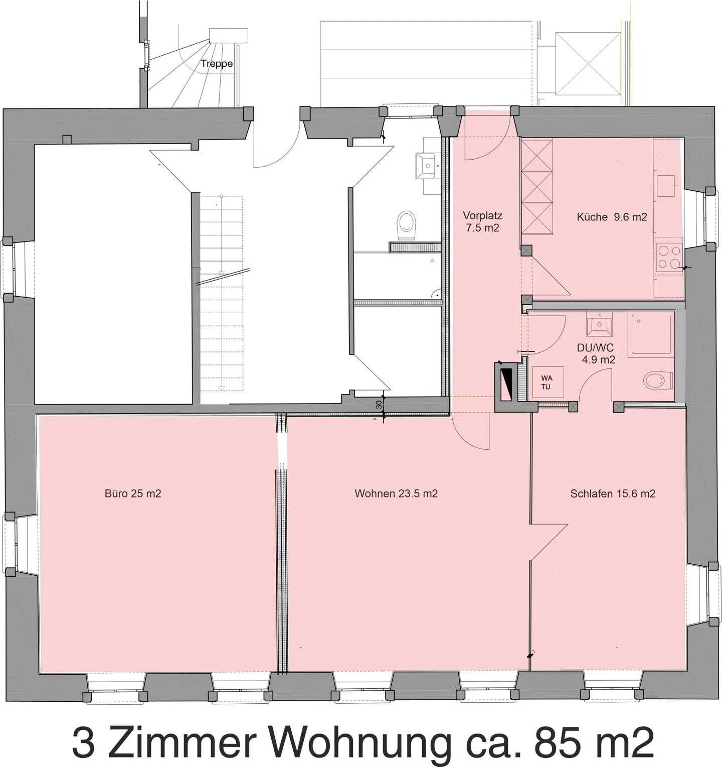 Beautiful, bright 3-room apartment in "Schwarzhaar" Oftringen for rent - Photo 7 of 7