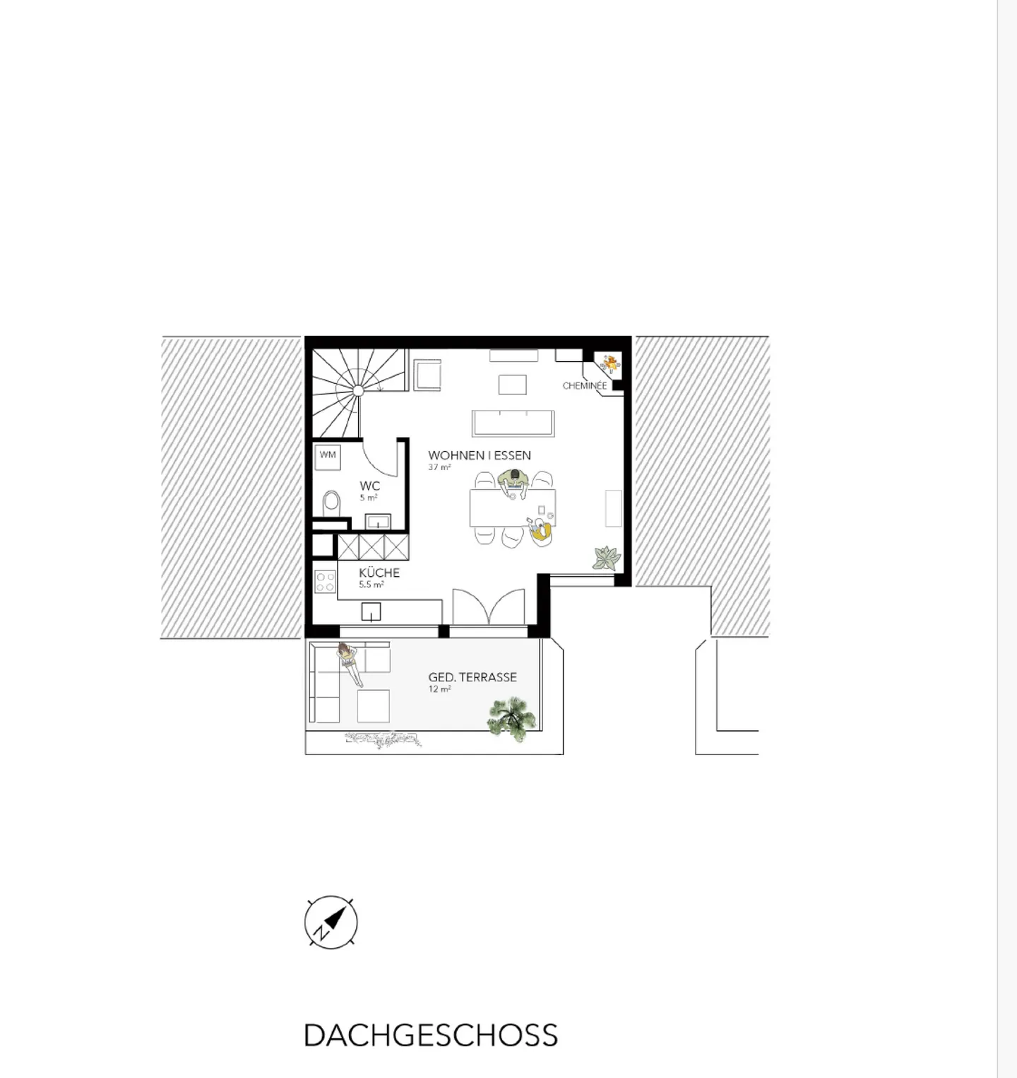 Maisonette de 4,5 pièces avec salle de loisirs - buanderie privée - Photo 11 sur 11