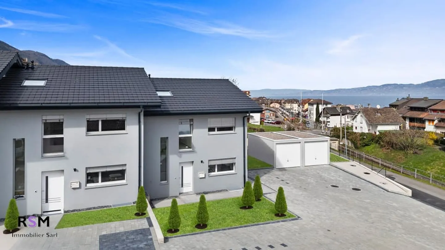 Villa semi-indipendente nuova e radiosa di 5.5 stanze con vista lago a St-Gingolph - Foto 3 di 10